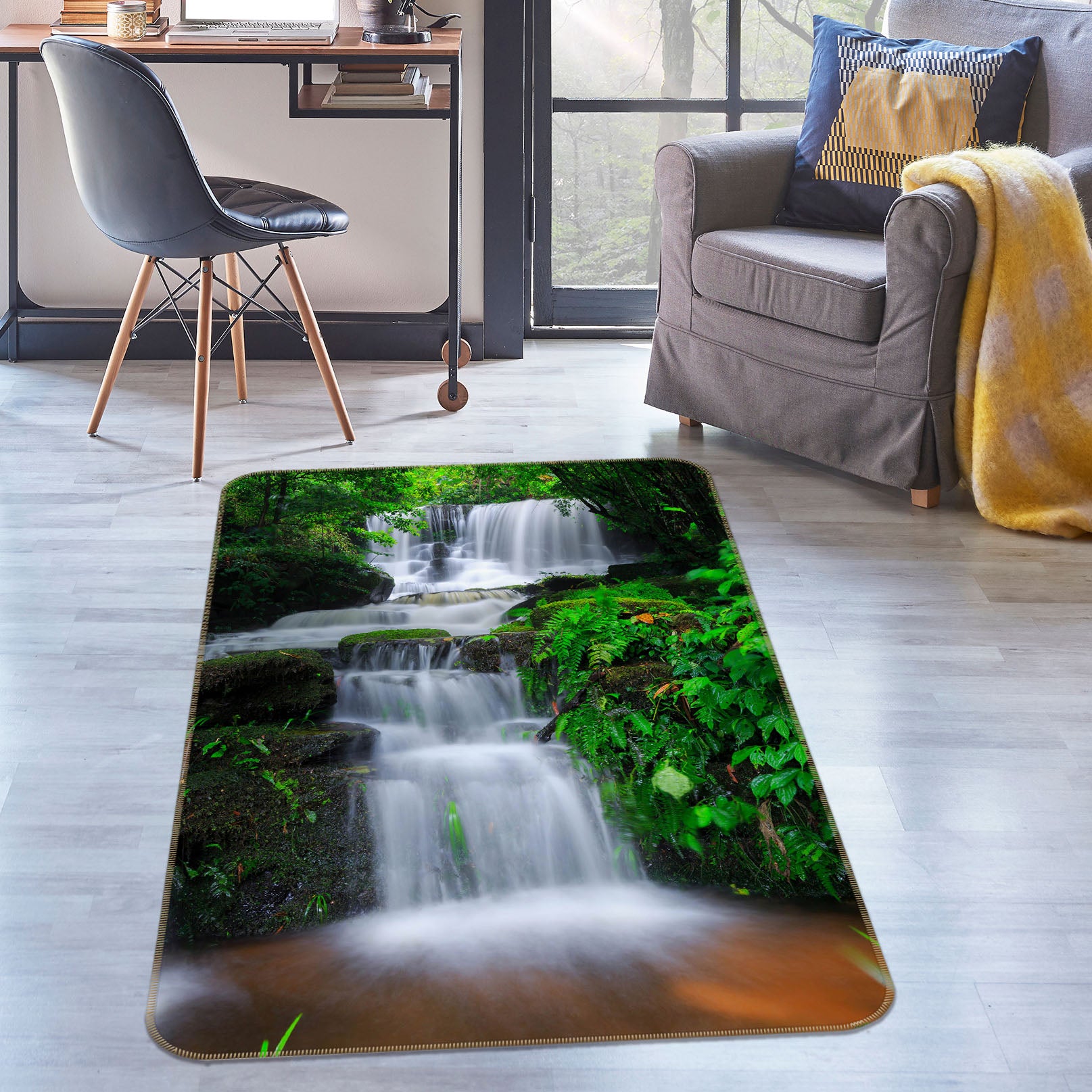 3D Waterfall 26143 Non Slip Rug Mat
