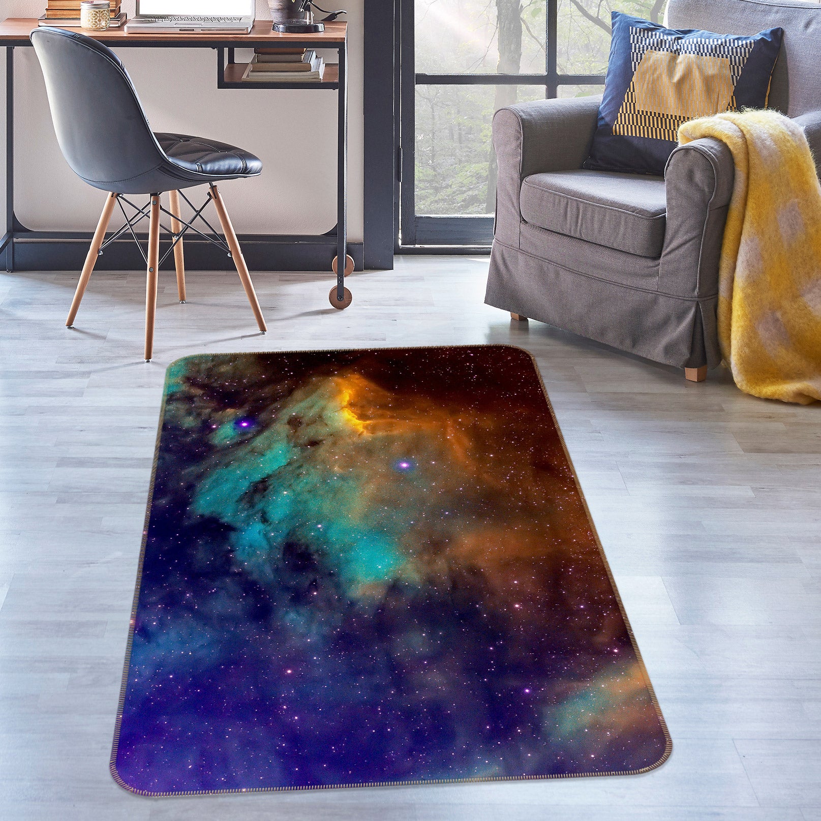3D Starry Sky 27022 Non Slip Rug Mat
