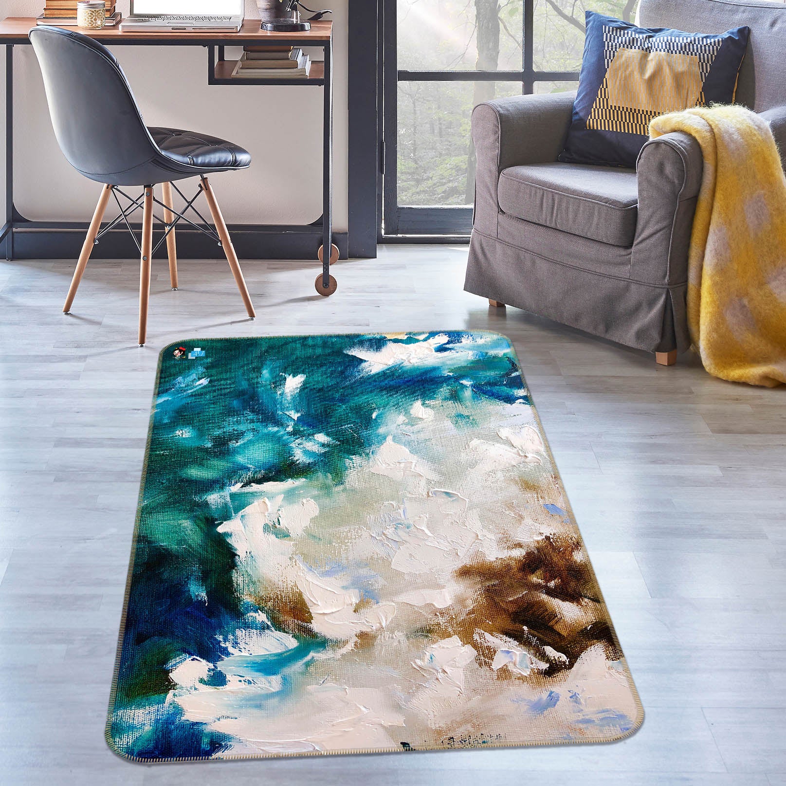 3D Painted Pigments 1304 Skromova Marina Rug Non Slip Rug Mat