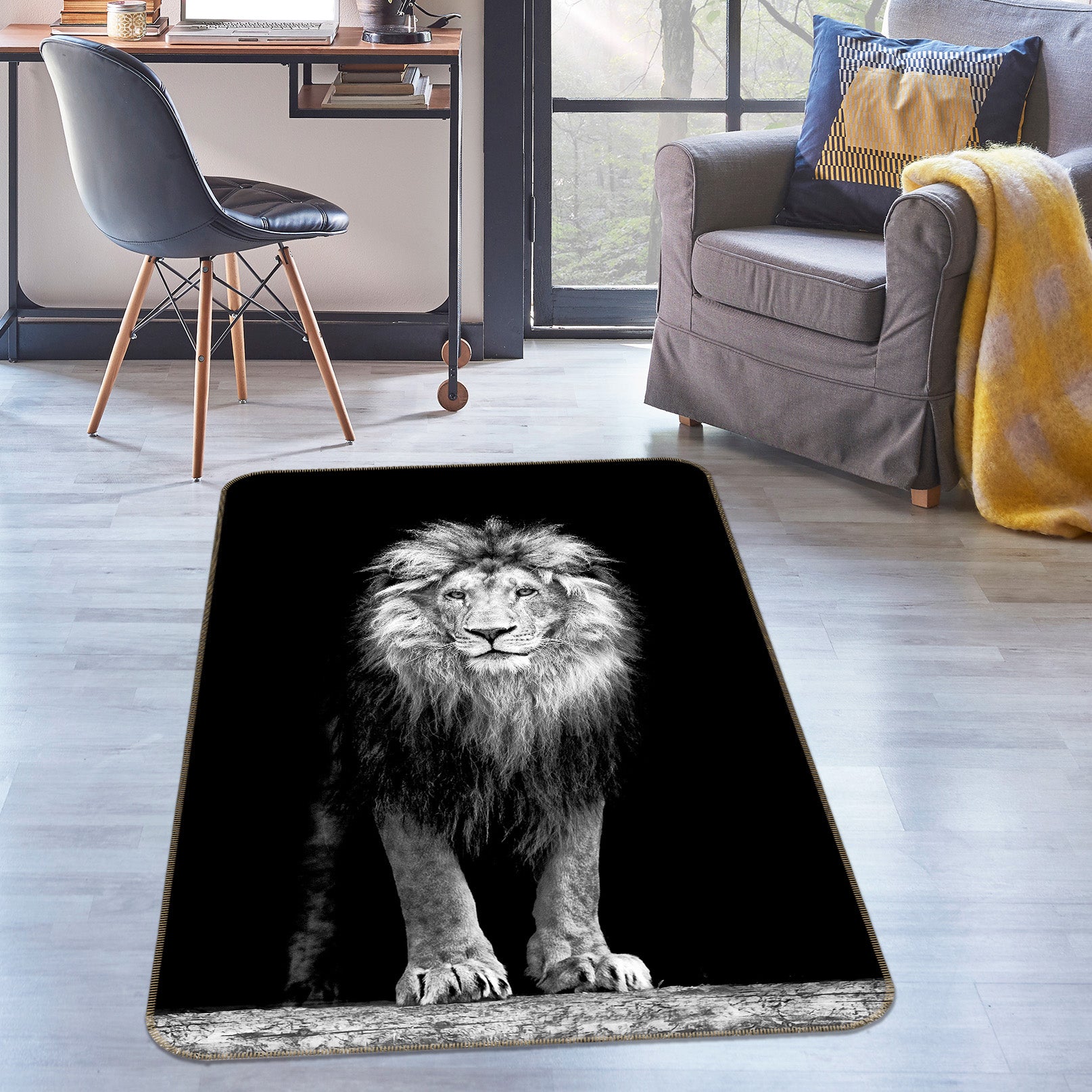 3D Lion 34223 Non Slip Rug Mat