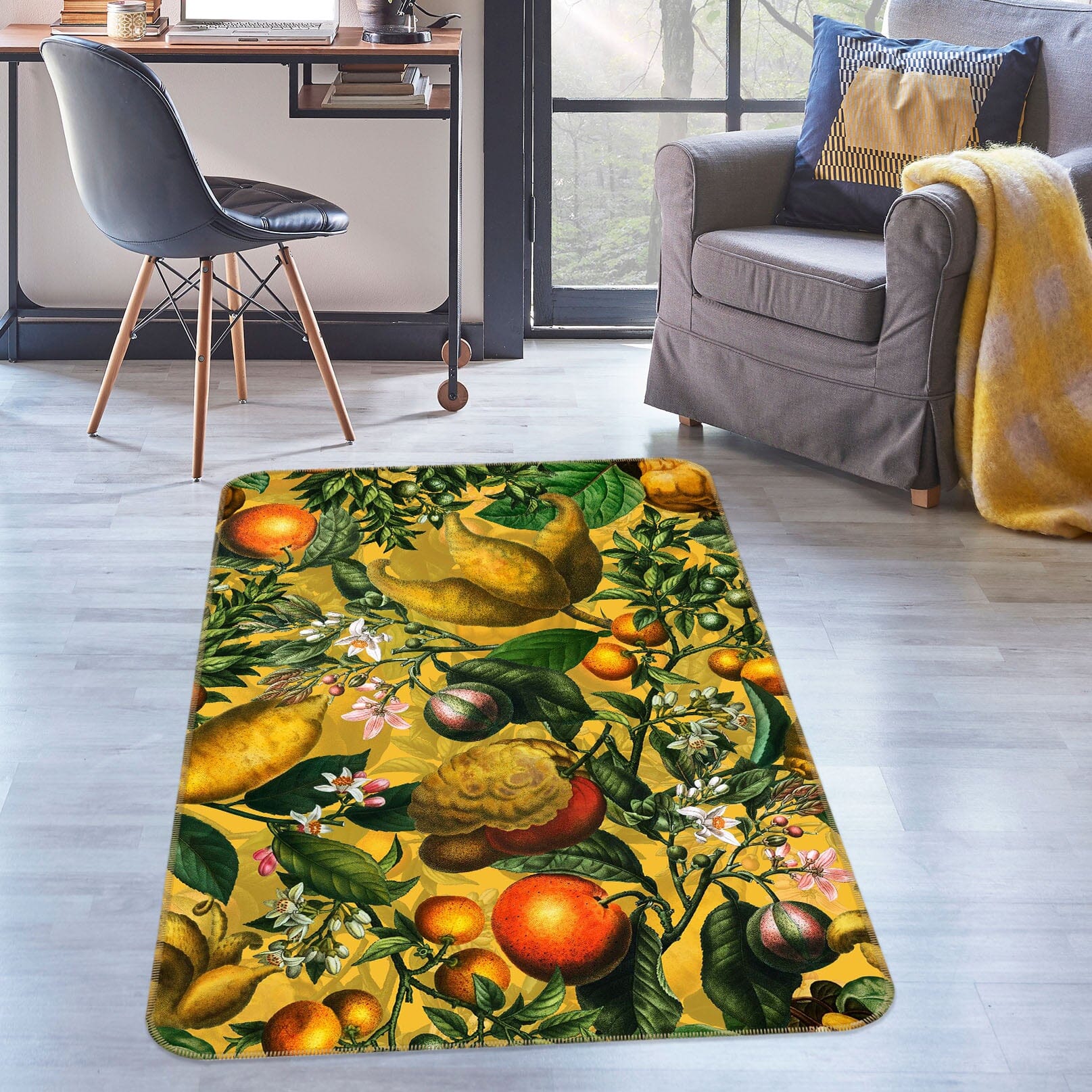 3D Golden Oranges 186 Uta Naumann Rug Non Slip Rug Mat Mat AJ Creativity Home
