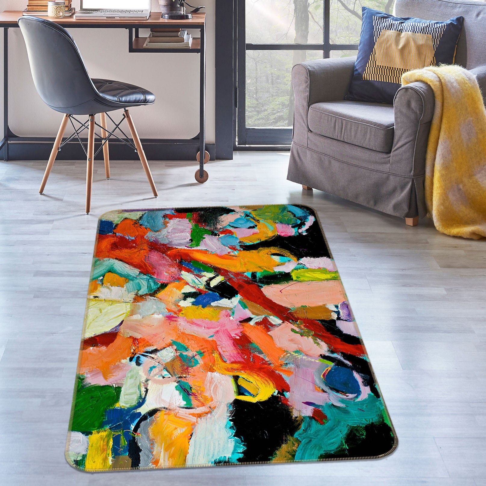 3D Forest Doodle 1024 Allan P. Friedlander Rug Non Slip Rug Mat Mat AJ Creativity Home