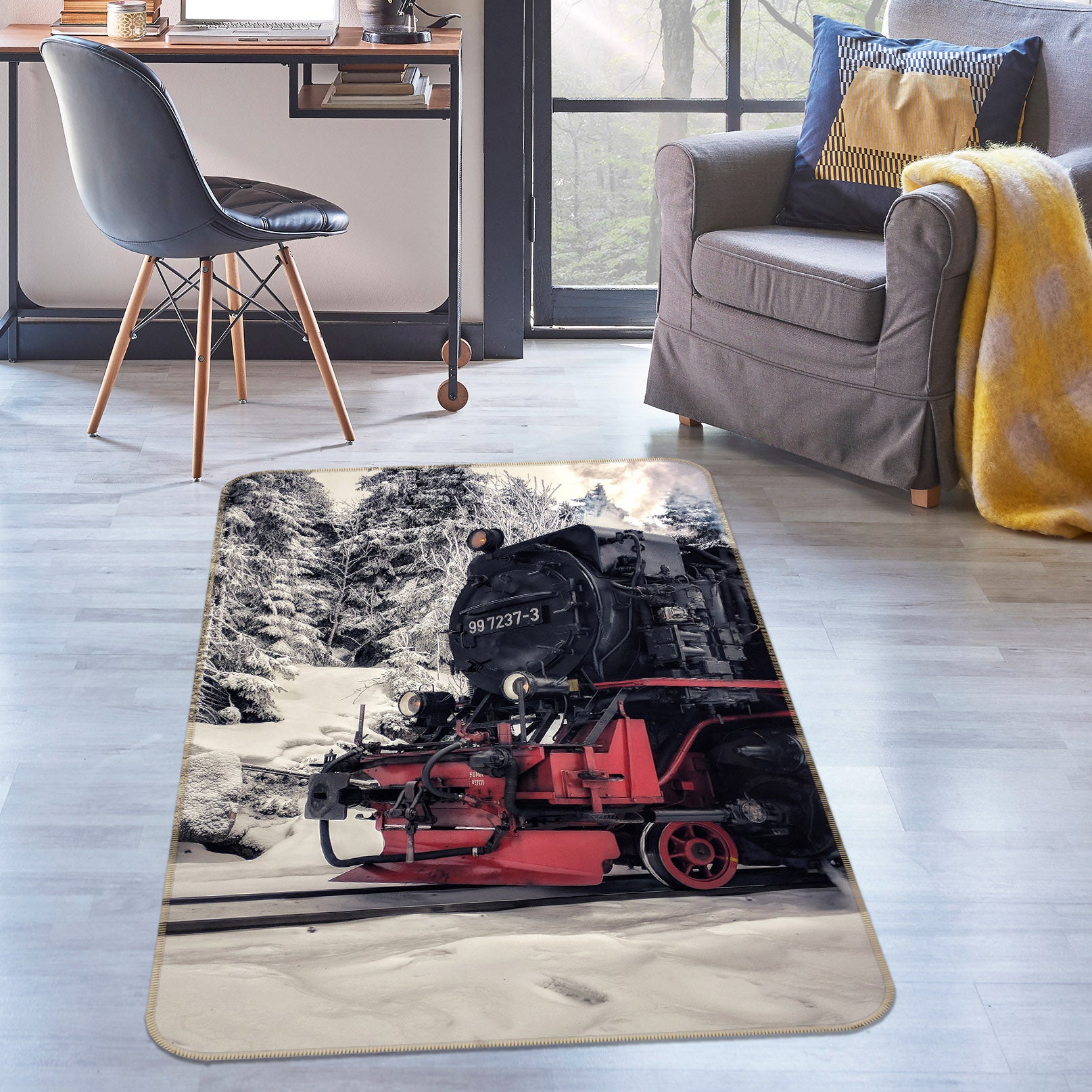 3D Locomotive 42039 Vehicle Non Slip Rug Mat