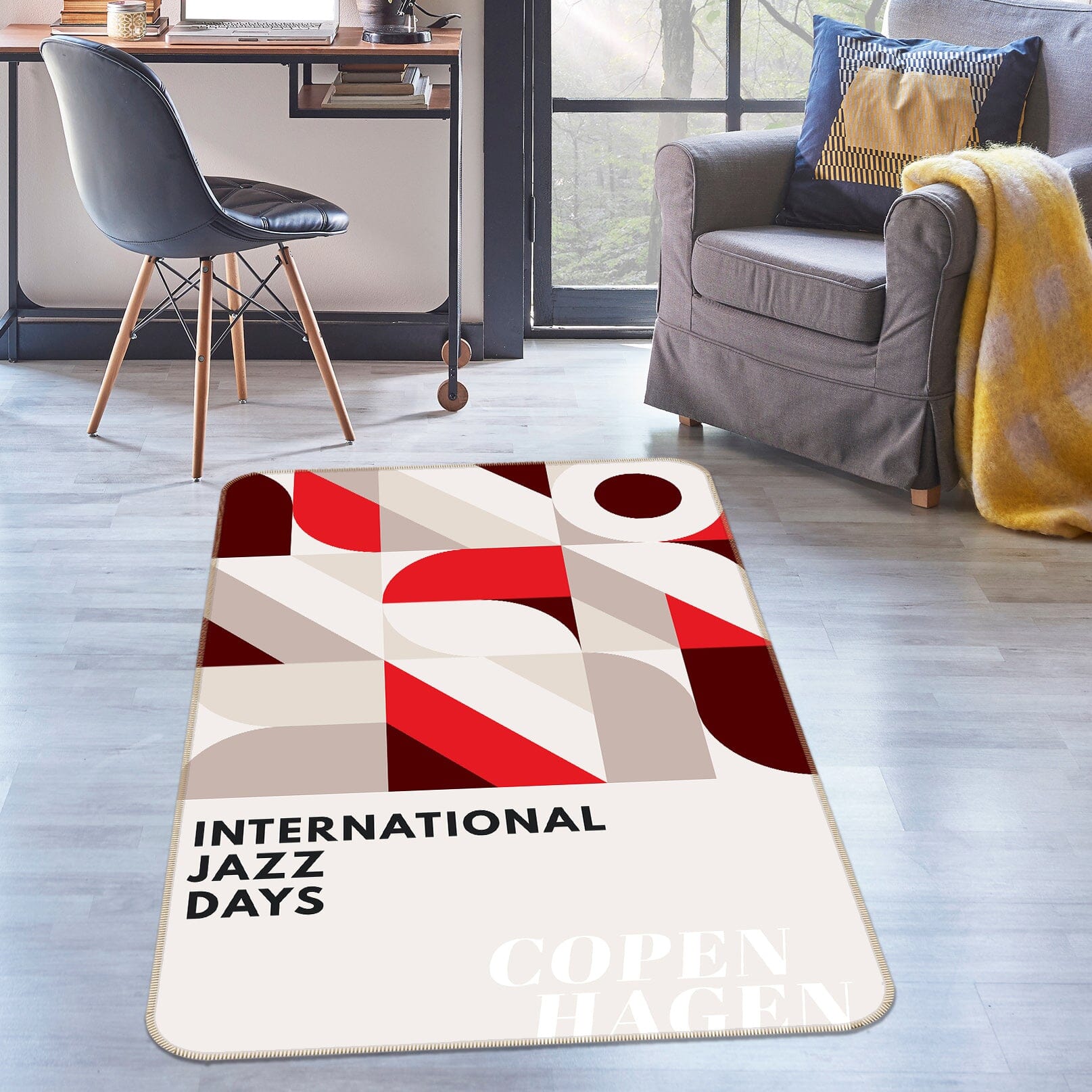 3D Gray Irregular Pattern 1060 Boris Draschoff Rug Non Slip Rug Mat Mat AJ Creativity Home
