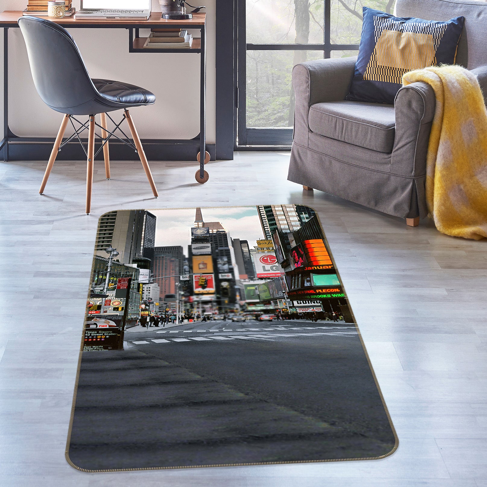 3D Street Building 76073 Non Slip Rug Mat