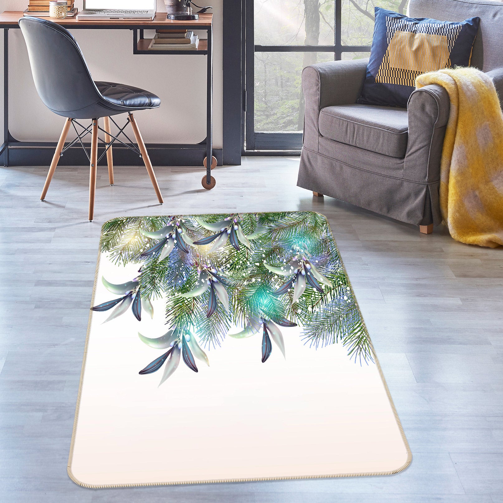3D Leaves 37121 Non Slip Rug Mat