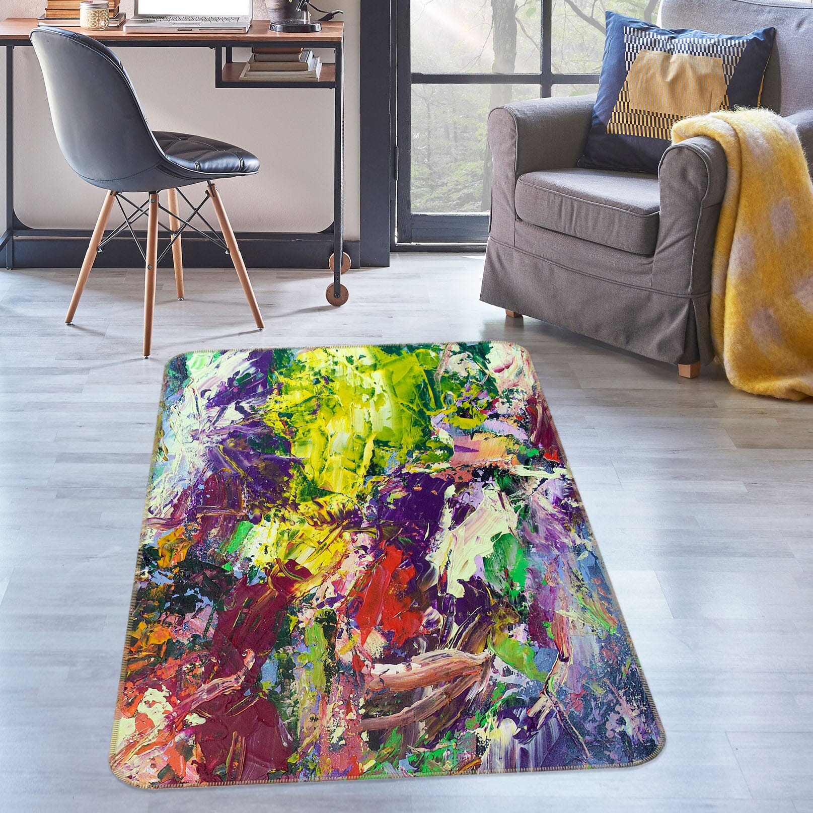 3D Forest Doodle 3025 Allan P. Friedlander Rug Non Slip Rug Mat Mat AJ Creativity Home