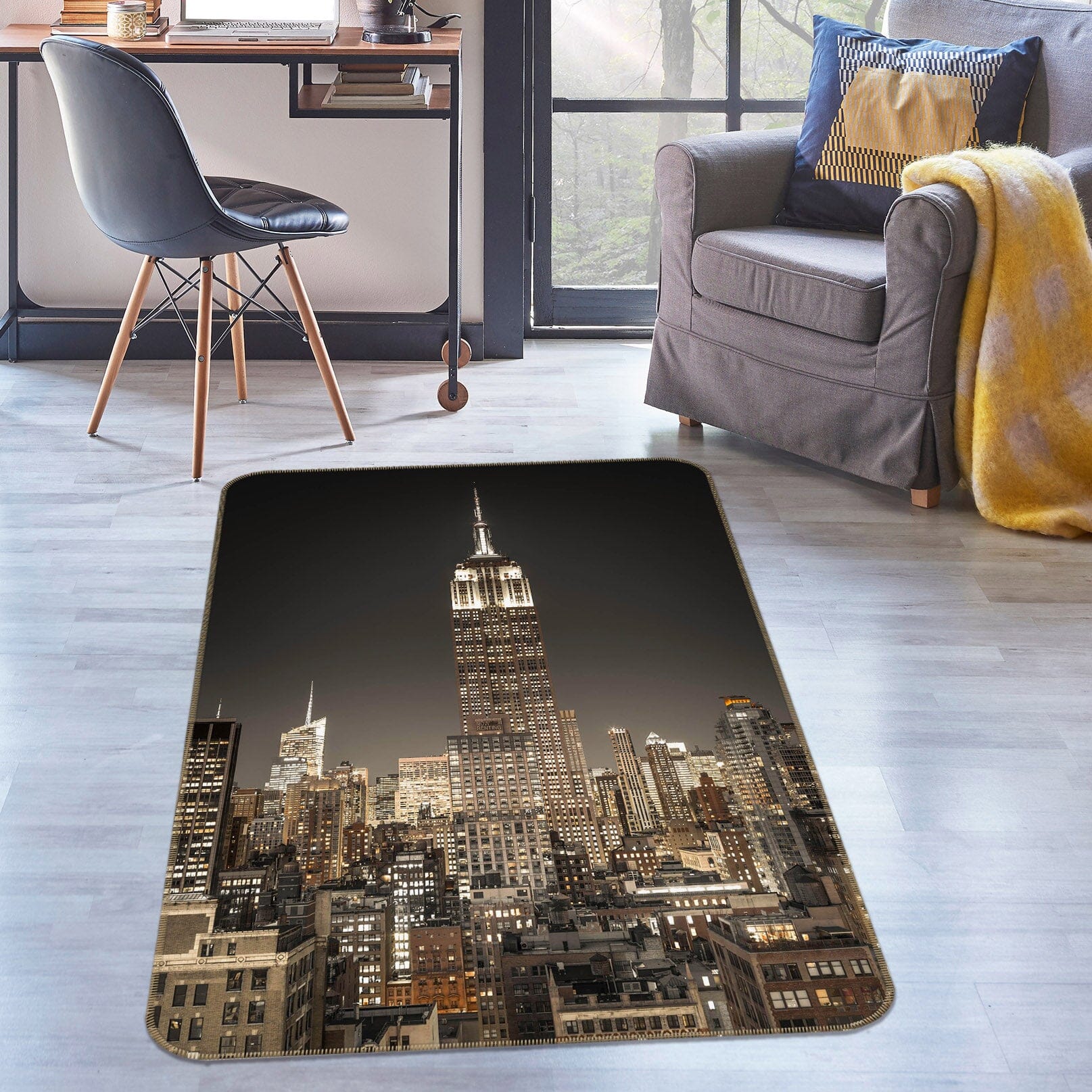 3D Lighting Building 3041 Assaf Frank Rug Non Slip Rug Mat Mat AJ Creativity Home