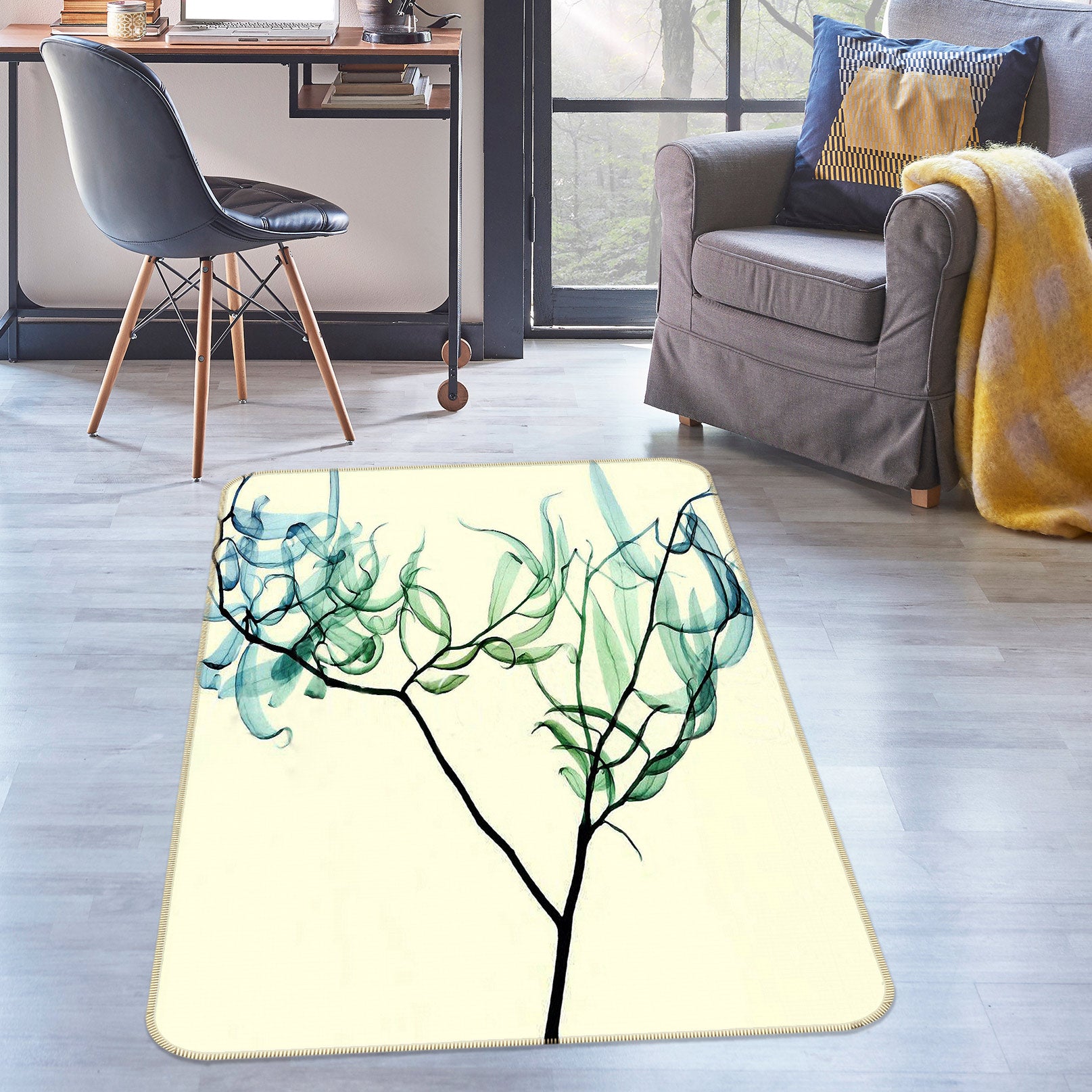 3D Trees 76118 Non Slip Rug Mat
