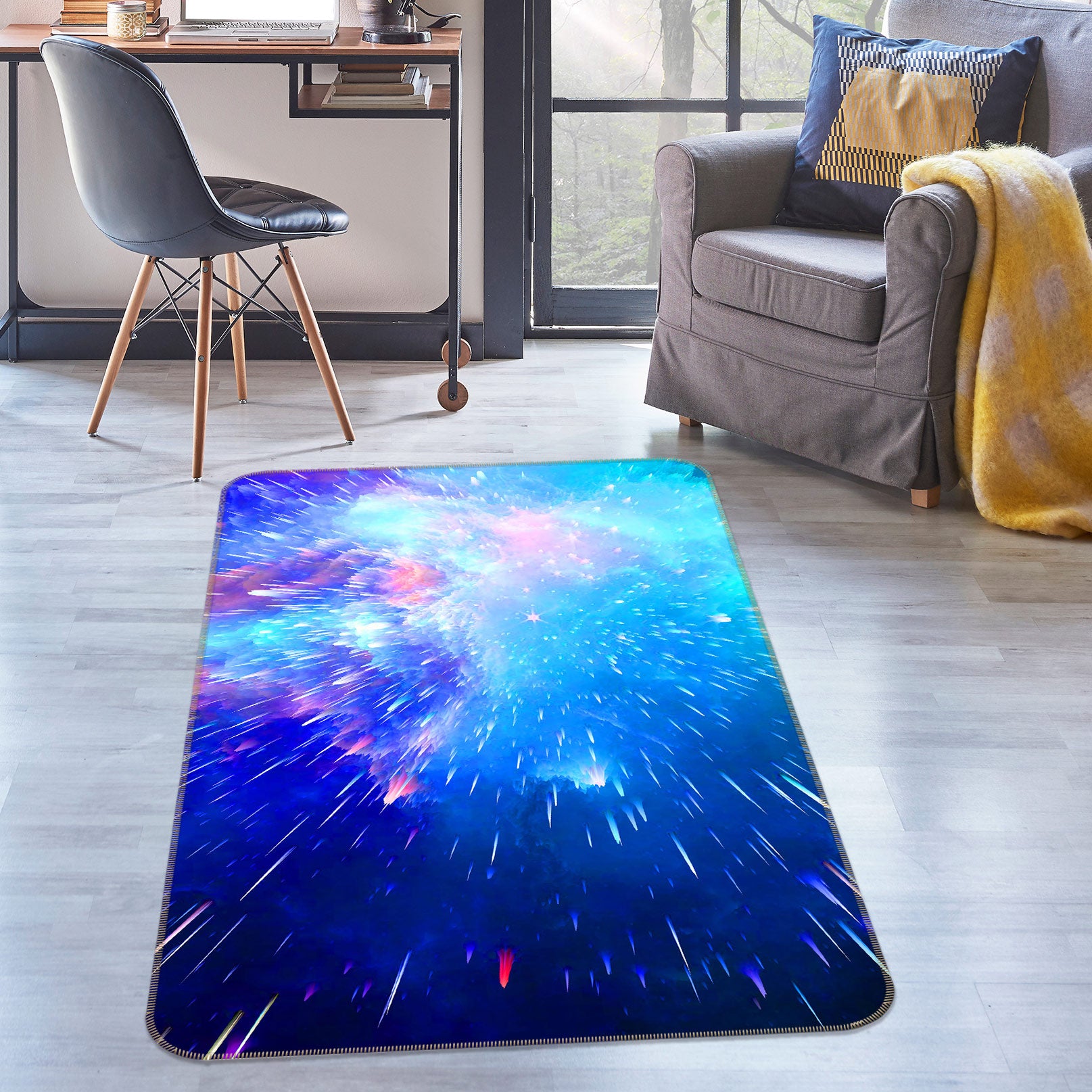 3D Fireworks 27013 Non Slip Rug Mat