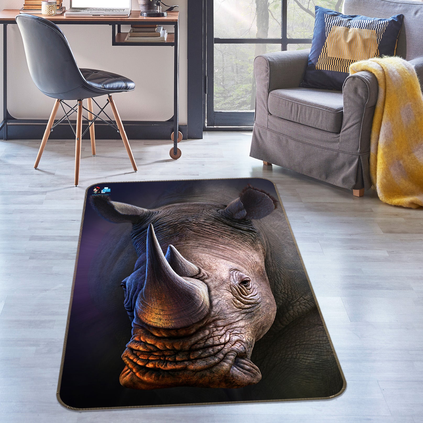 3D Rhino 85103 Jerry LoFaro Rug Non Slip Rug Mat