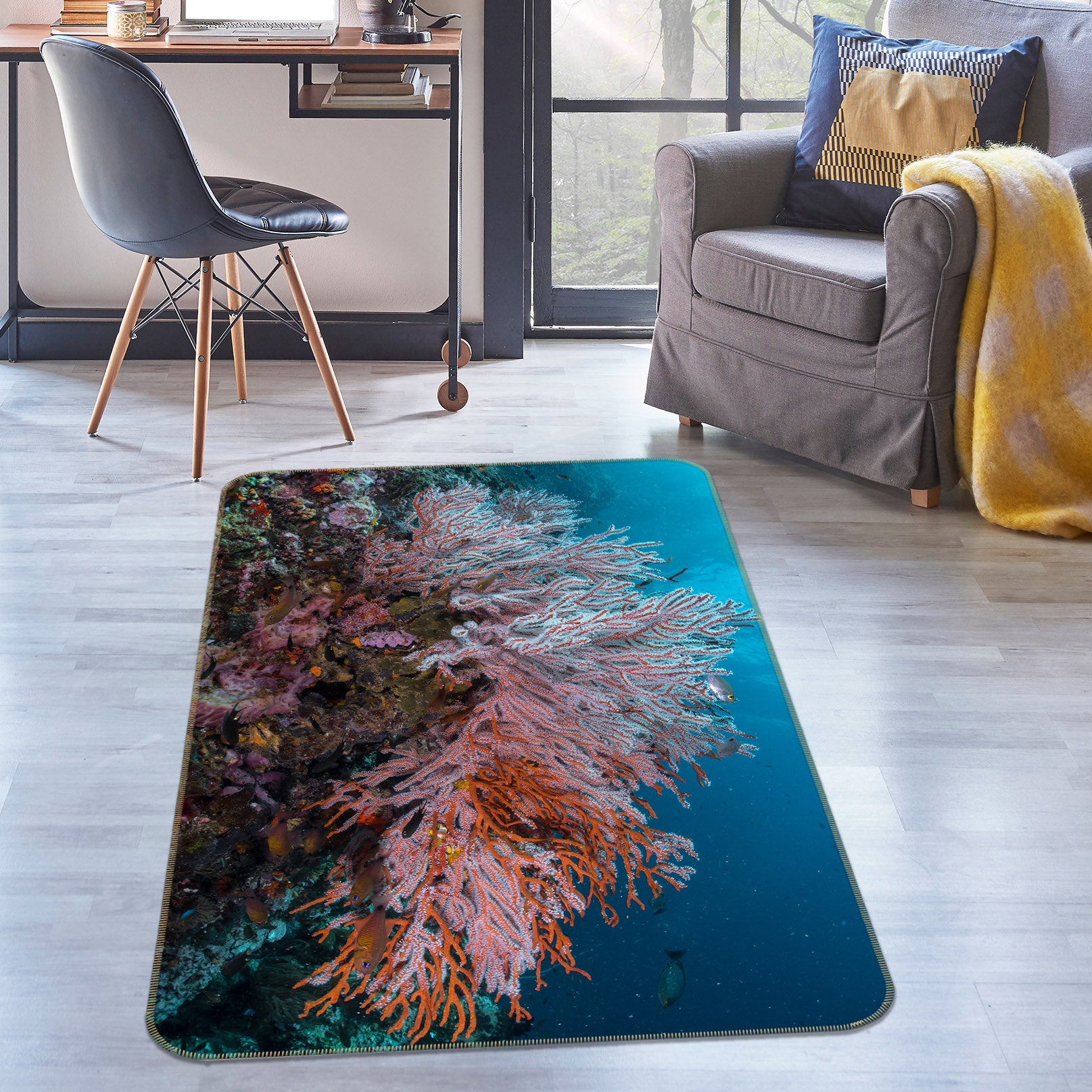 3D Coral 26063 Non Slip Rug Mat