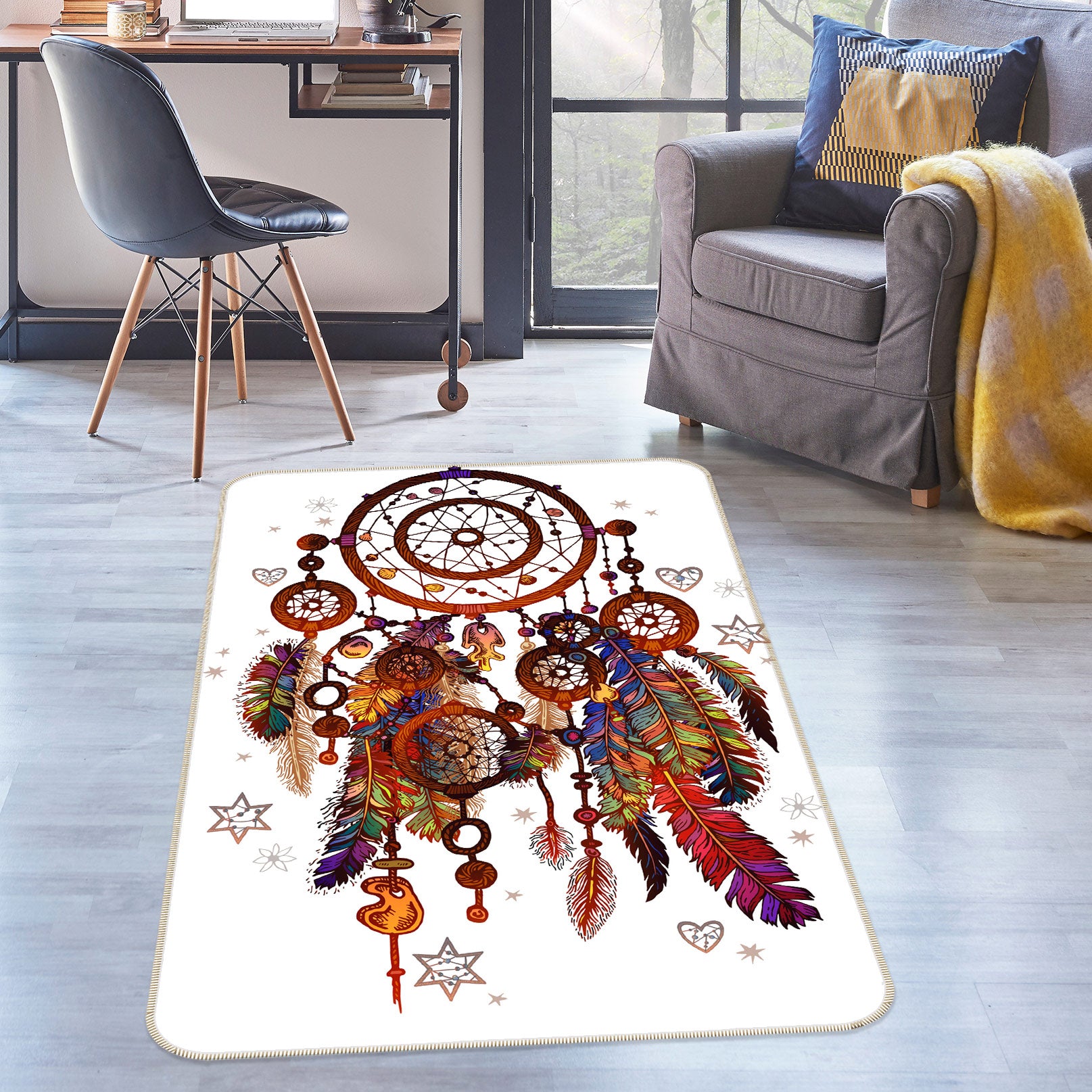 3D Dreamcatcher 37135 Non Slip Rug Mat
