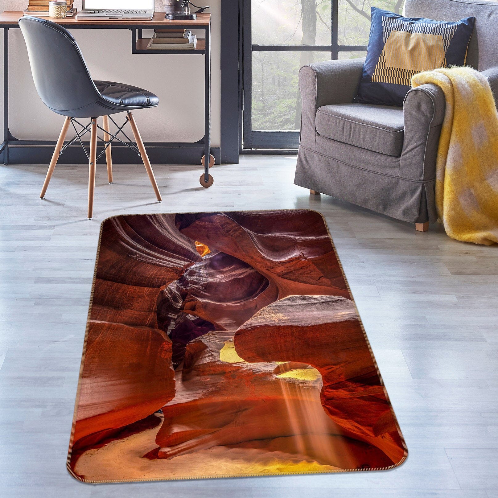 3D Gold Sand 1112 Marco Carmassi Rug Non Slip Rug Mat Mat AJ Creativity Home