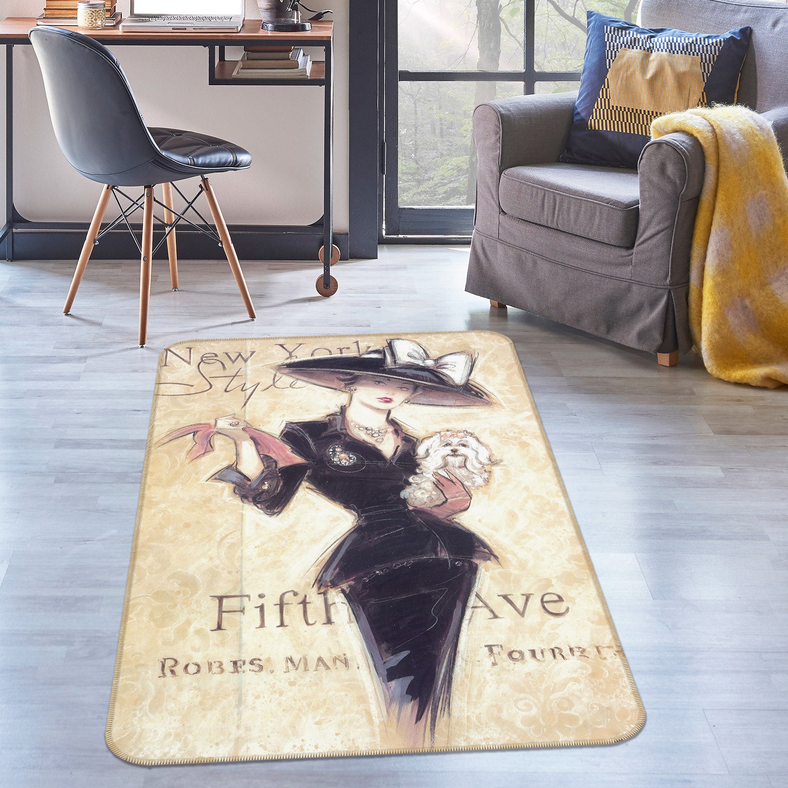 3D Pretty Girl 32177 Non Slip Rug Mat