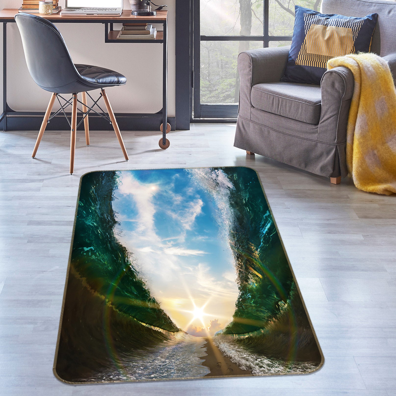 3D Waves 36040 Non Slip Rug Mat