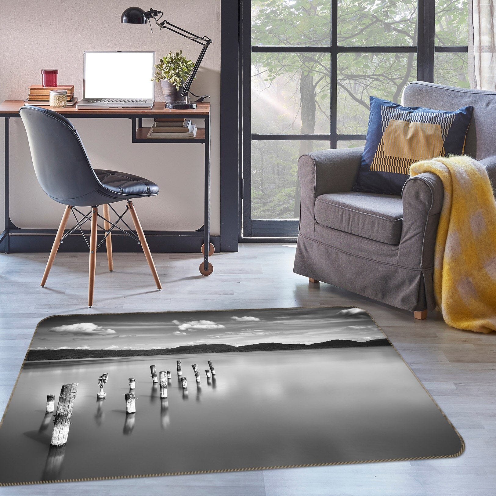 3D Still Water 1150 Marco Carmassi Rug Non Slip Rug Mat Mat AJ Creativity Home