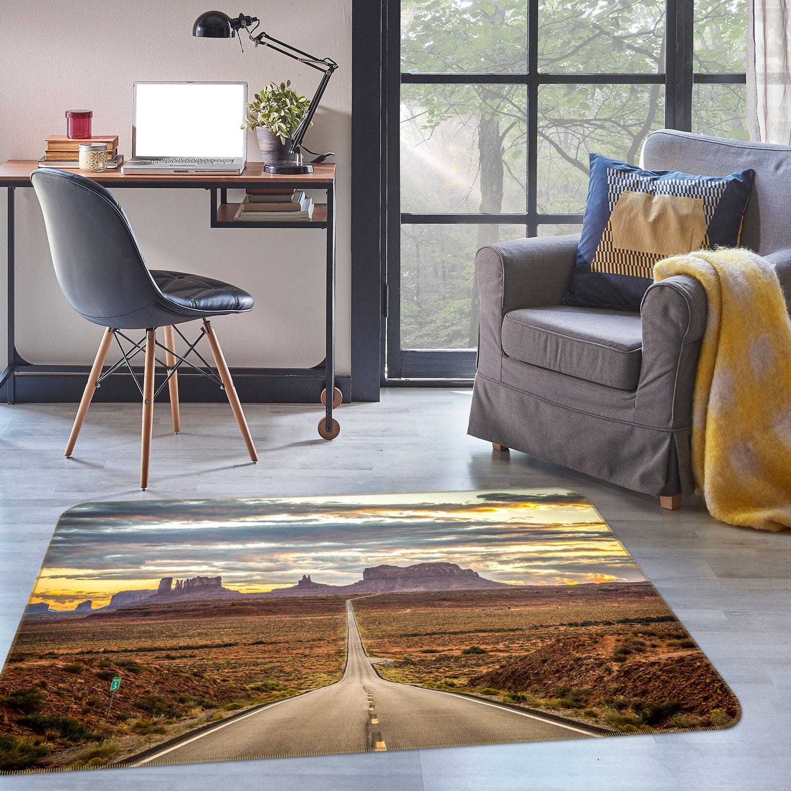 3D Prairie Path 1133 Marco Carmassi Rug Non Slip Rug Mat Mat AJ Creativity Home