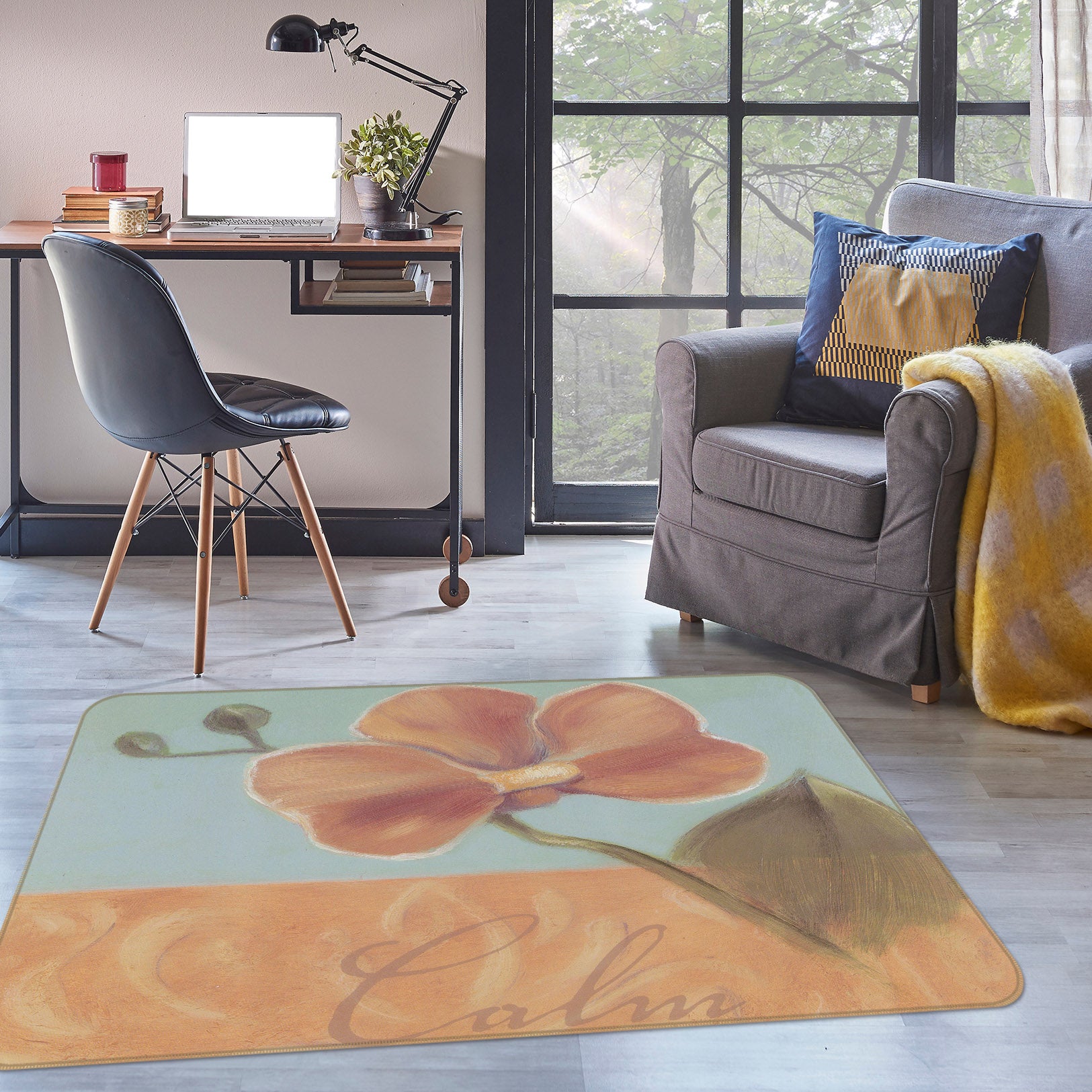 3D Flowers 32080 Non Slip Rug Mat