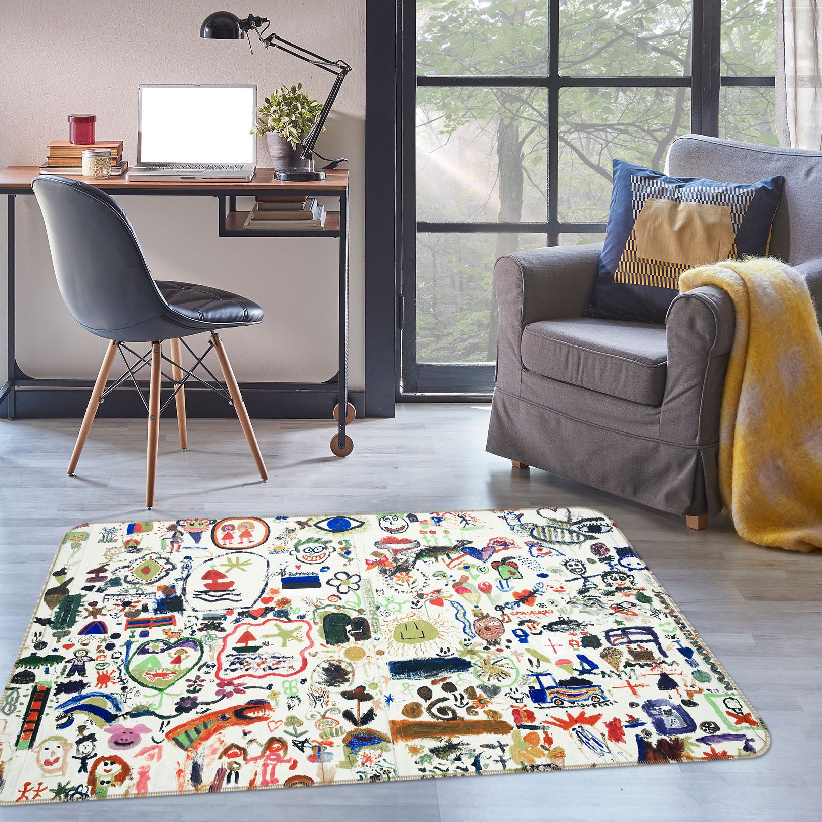 3D Pattern 36051 Non Slip Rug Mat
