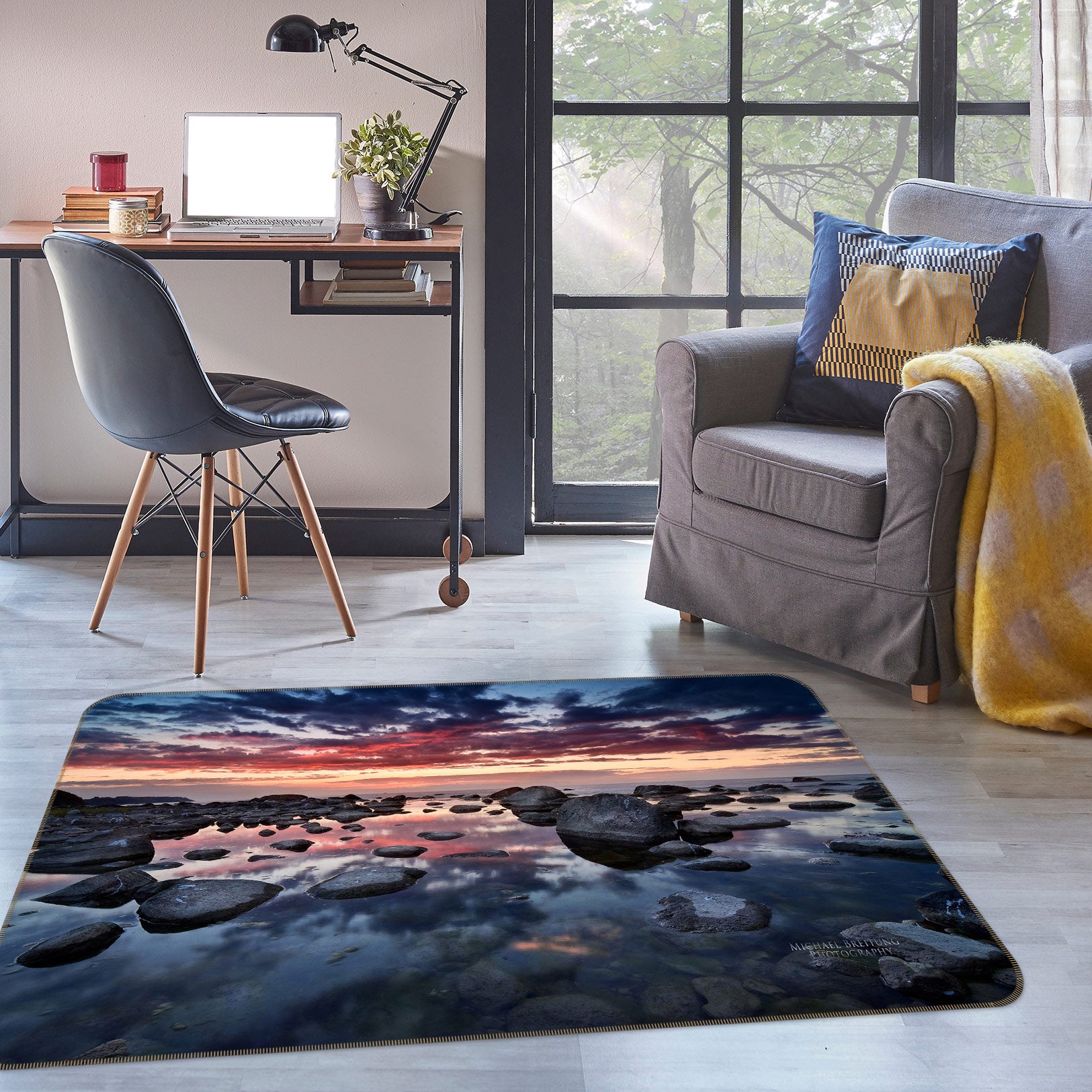 3D Sky Clouds 75237 Non Slip Rug Mat