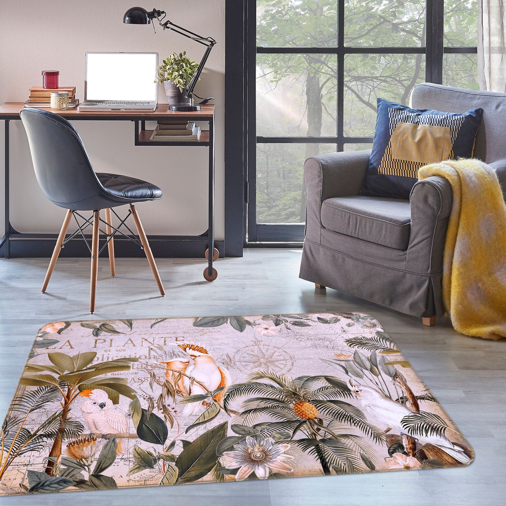 3D Parrot Friend 1042 Andrea haase Rug Non Slip Rug Mat Mat AJ Creativity Home