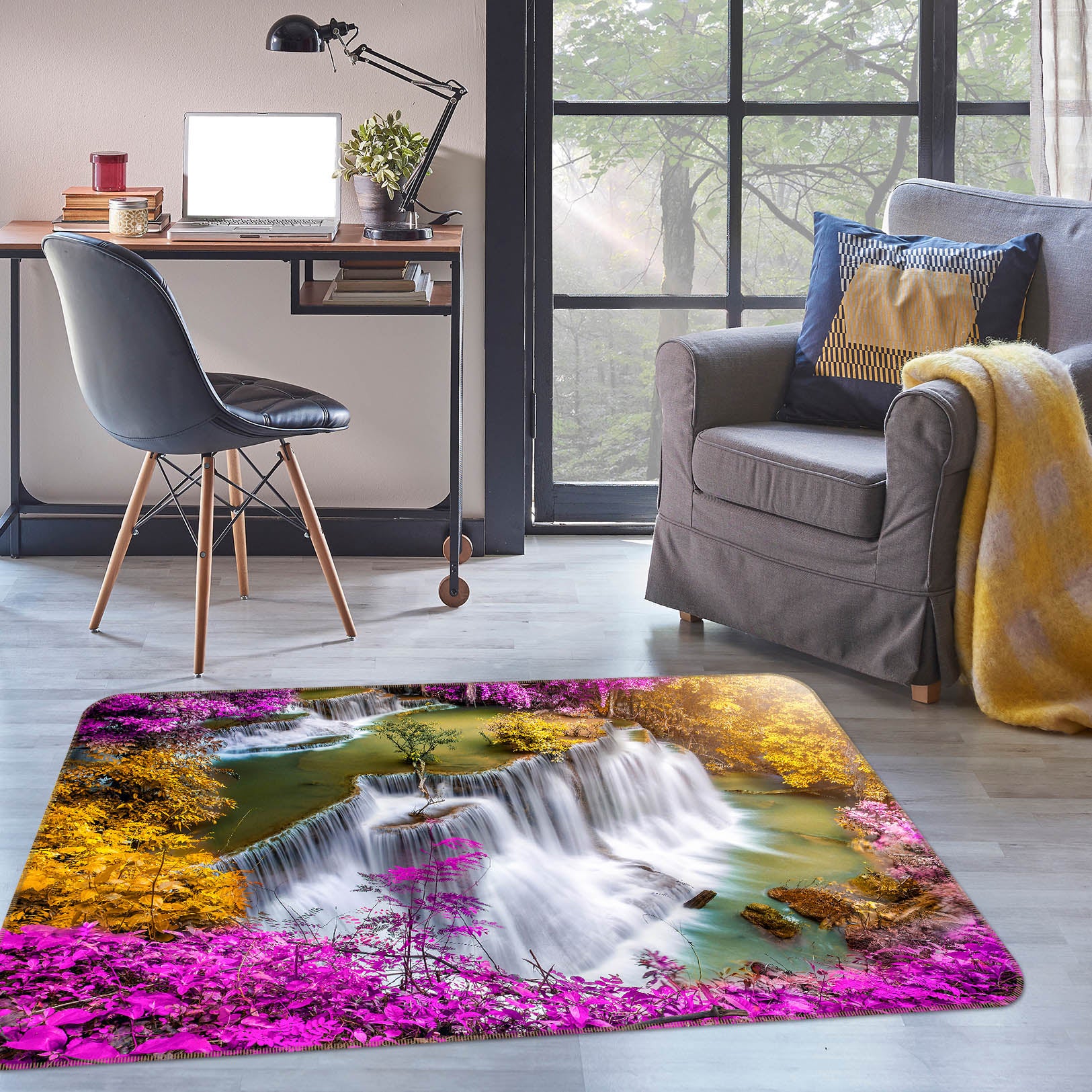 3D Waterfall 29137 Non Slip Rug Mat
