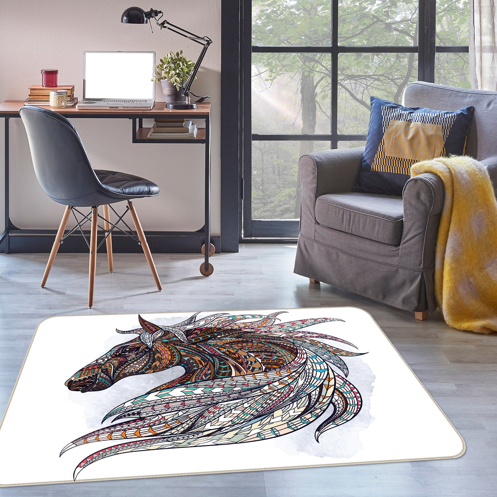 3D Horse 35070 Non Slip Rug Mat