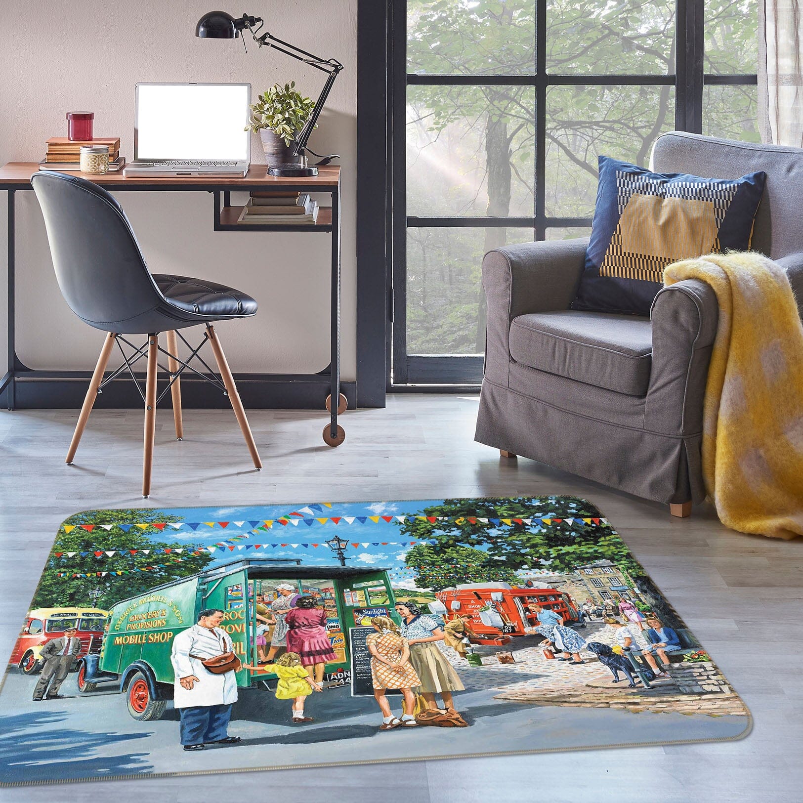 3D Lively City 1090 Trevor Mitchell Rug Non Slip Rug Mat Mat AJ Creativity Home