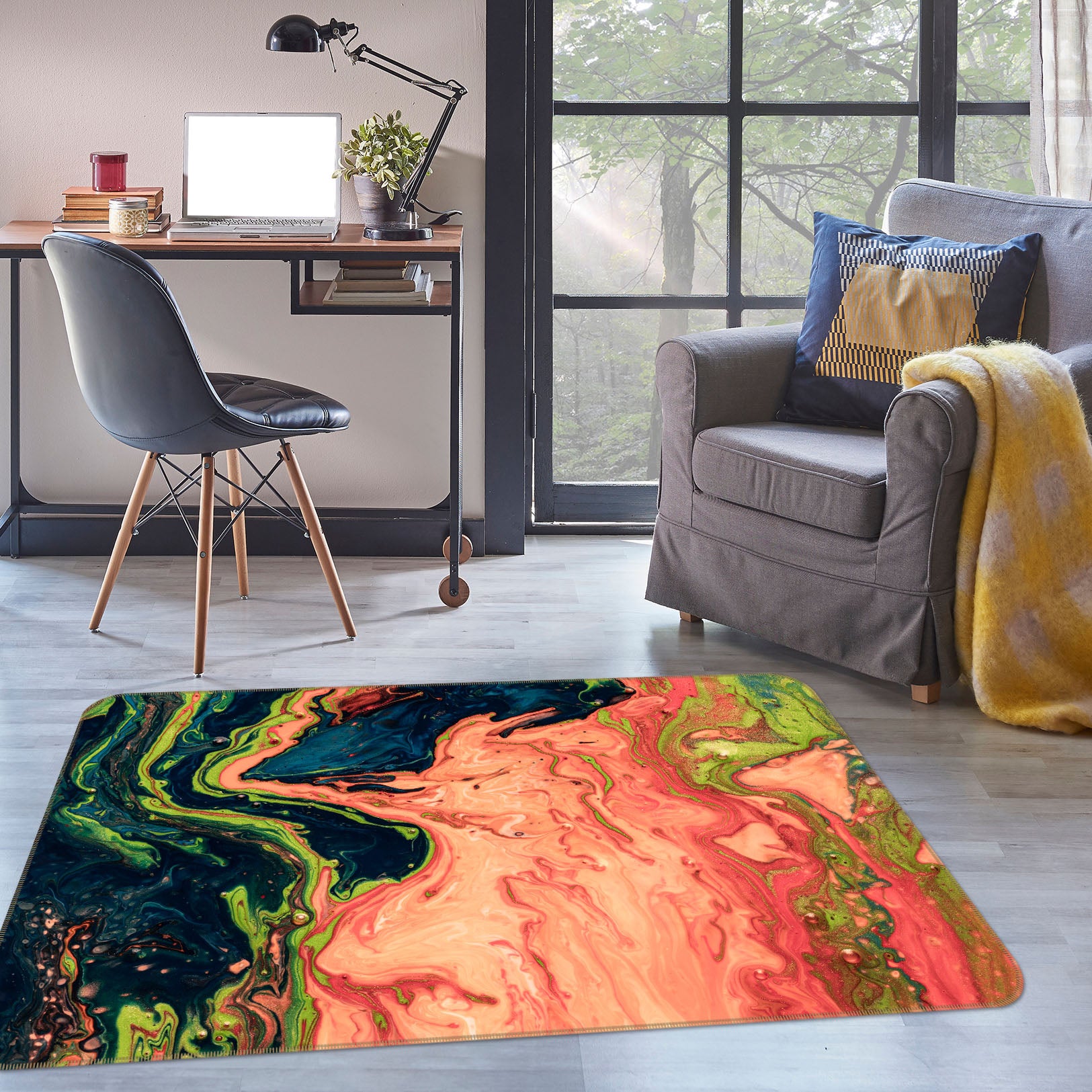 3D Pattern 29198 Non Slip Rug Mat