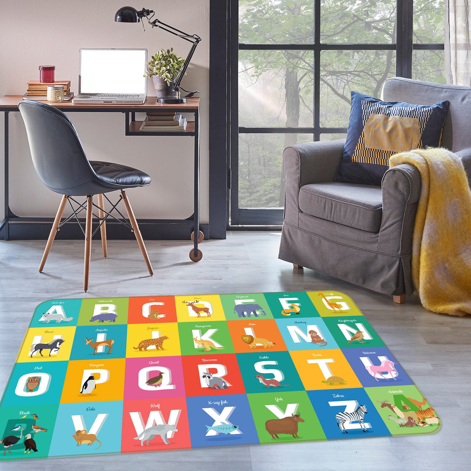 3D English Alphabet 77136 Non Slip Rug Mat