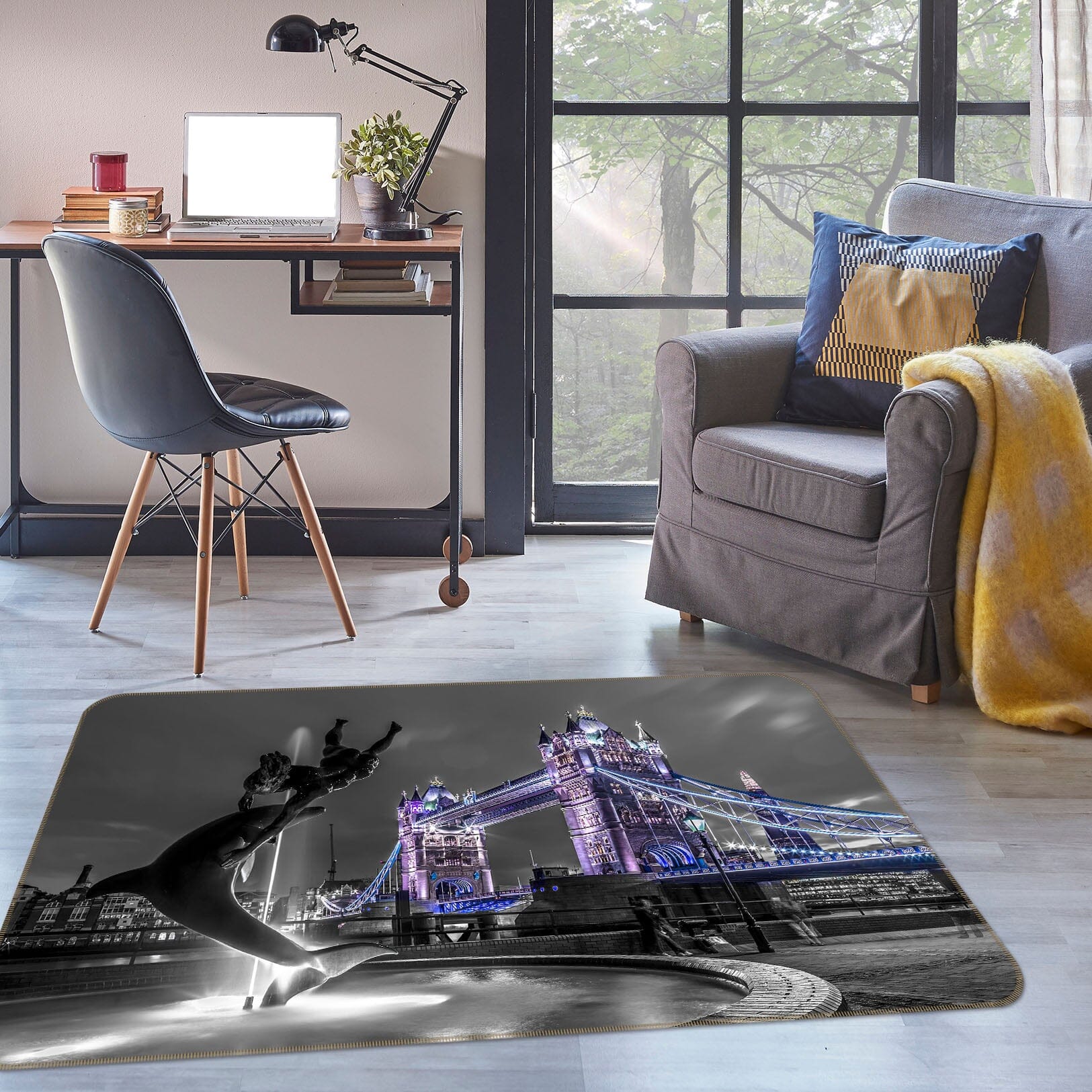 3D Night Lights 3014 Assaf Frank Rug Non Slip Rug Mat Mat AJ Creativity Home