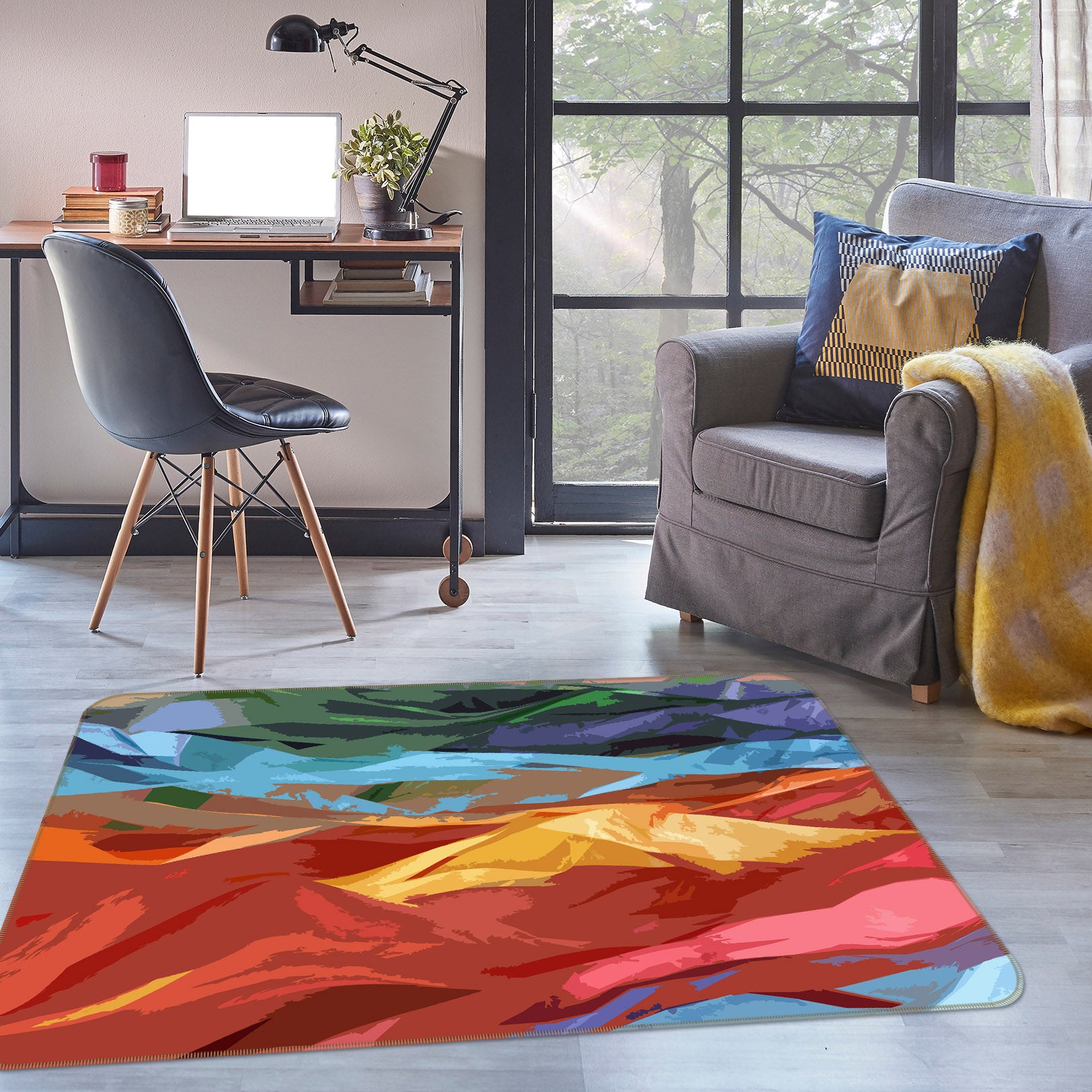 3D Mountains Final 70042 Shandra Smith Rug Non Slip Rug Mat
