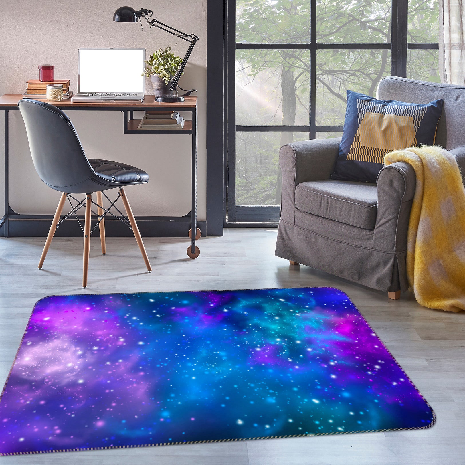 3D Starry Sky 26215 Non Slip Rug Mat