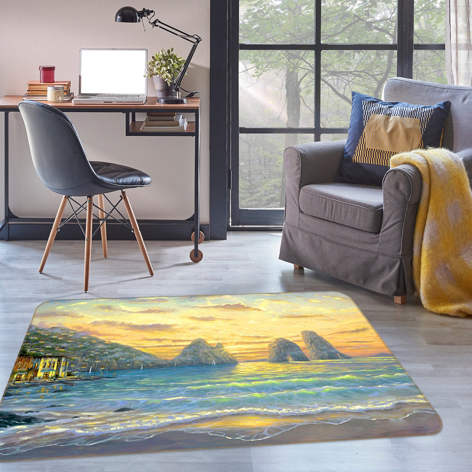 3D Seaside 75292 Non Slip Rug Mat