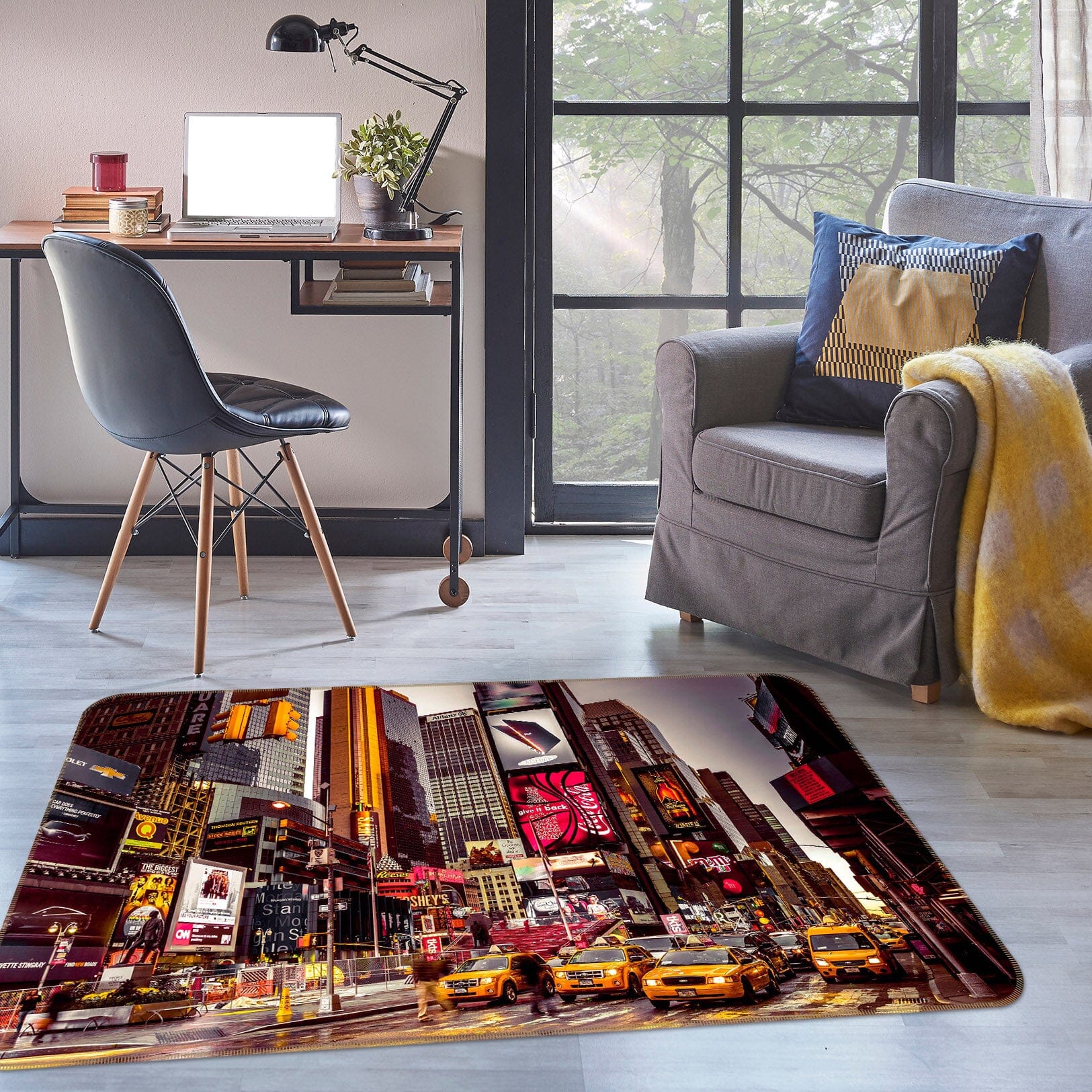 3D New York Lights 1006 Assaf Frank Rug Non Slip Rug Mat Mat AJ Creativity Home