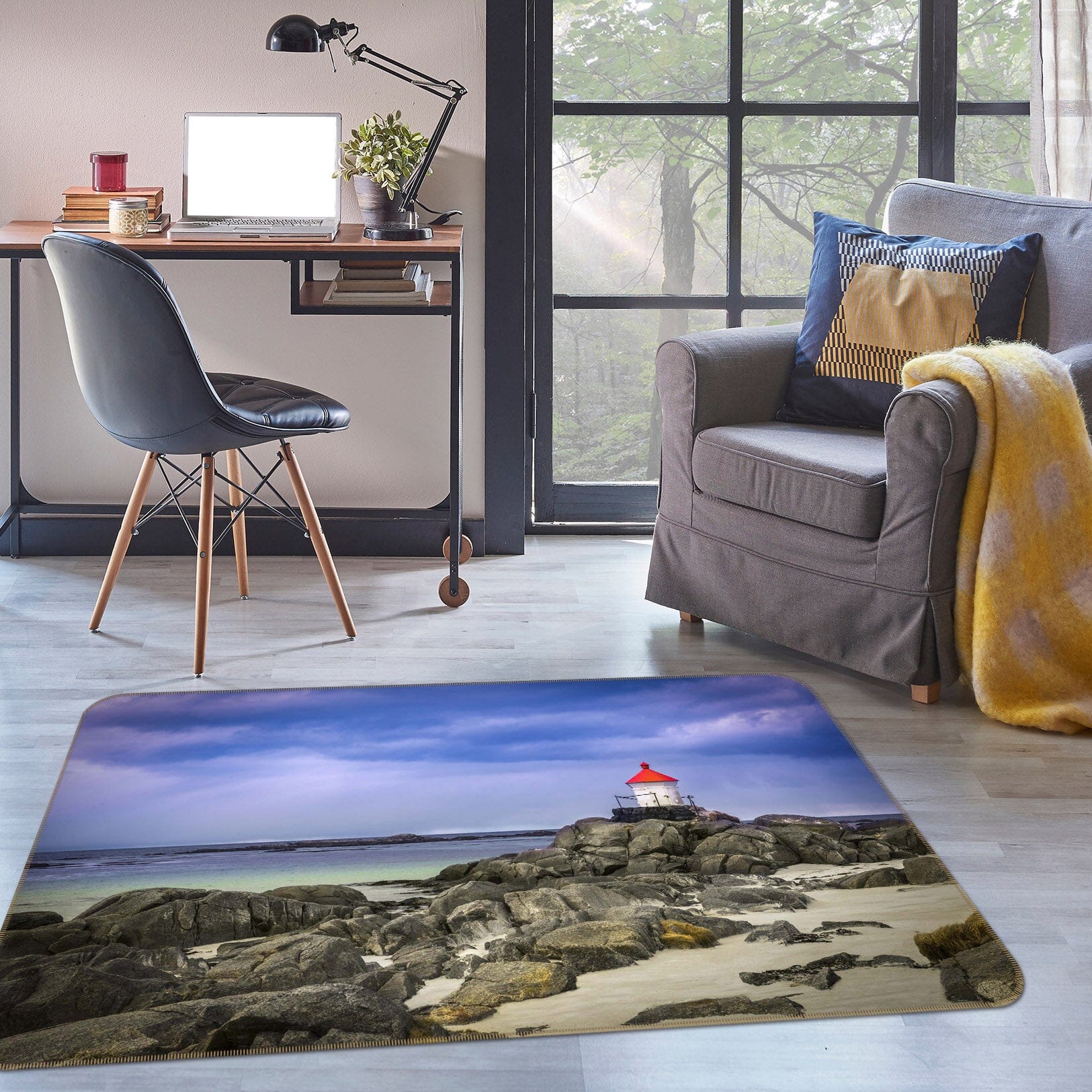 3D Stone House 1128 Marco Carmassi Rug Non Slip Rug Mat Mat AJ Creativity Home