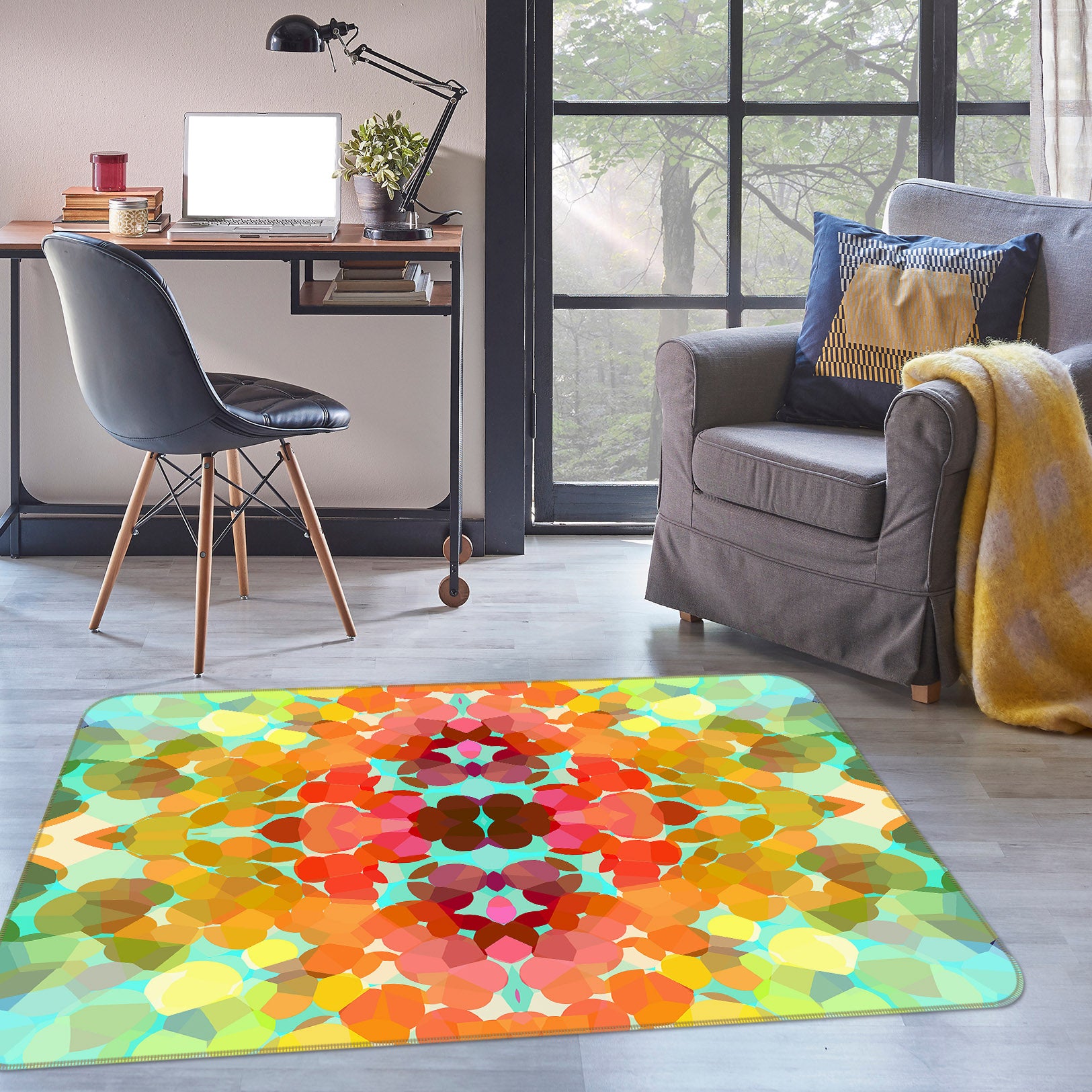 3D Swim Colors 70055 Shandra Smith Rug Non Slip Rug Mat