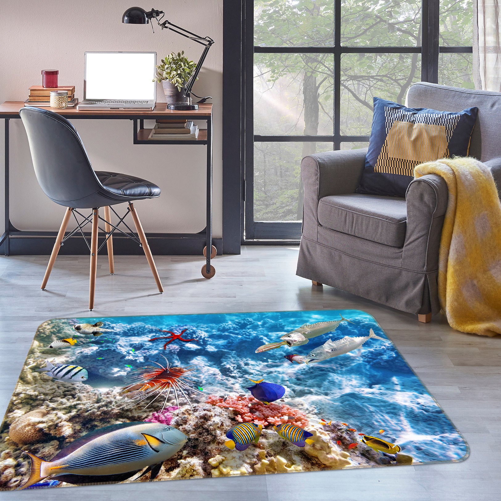 3D Coral Sea 38177 Animal Non Slip Rug Mat