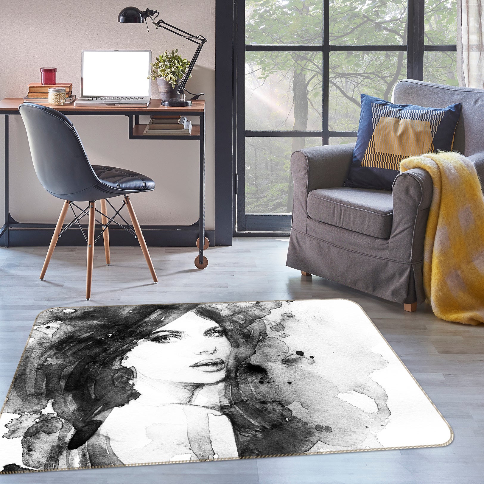 3D Mature Woman 1014 Non Slip Rug Mat