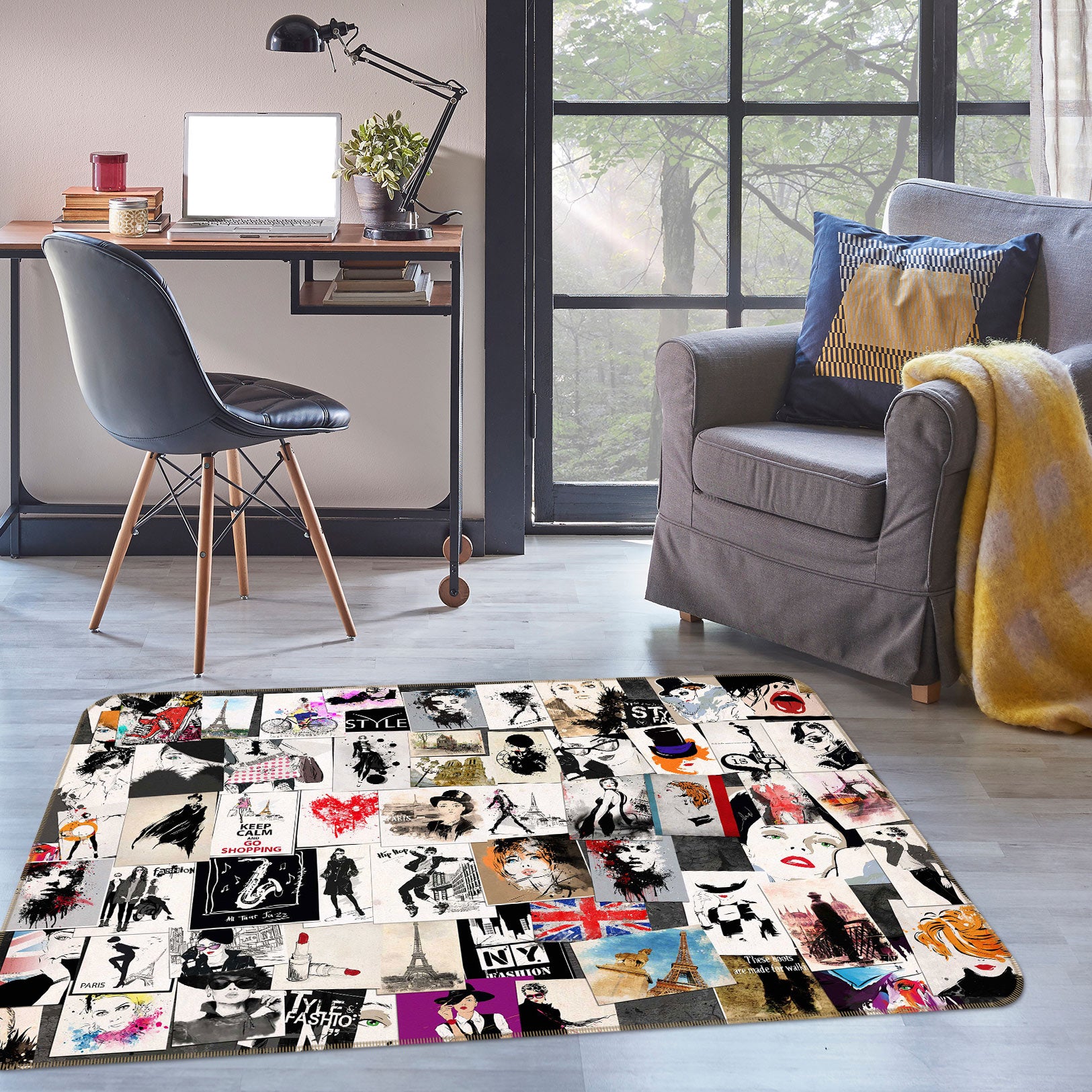 3D Beauty Photo Album 77134 Non Slip Rug Mat