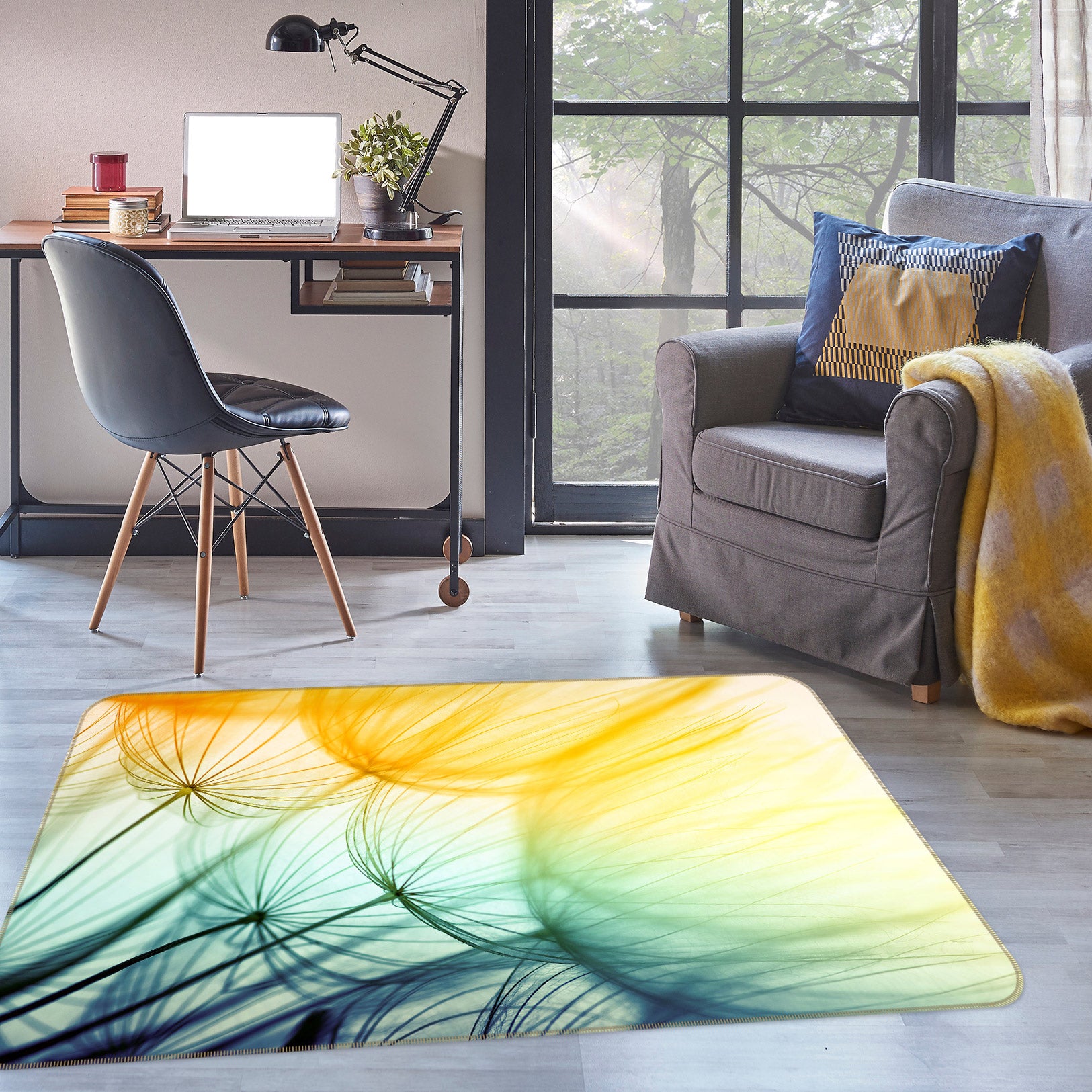 3D Dandelion 76286 Non Slip Rug Mat