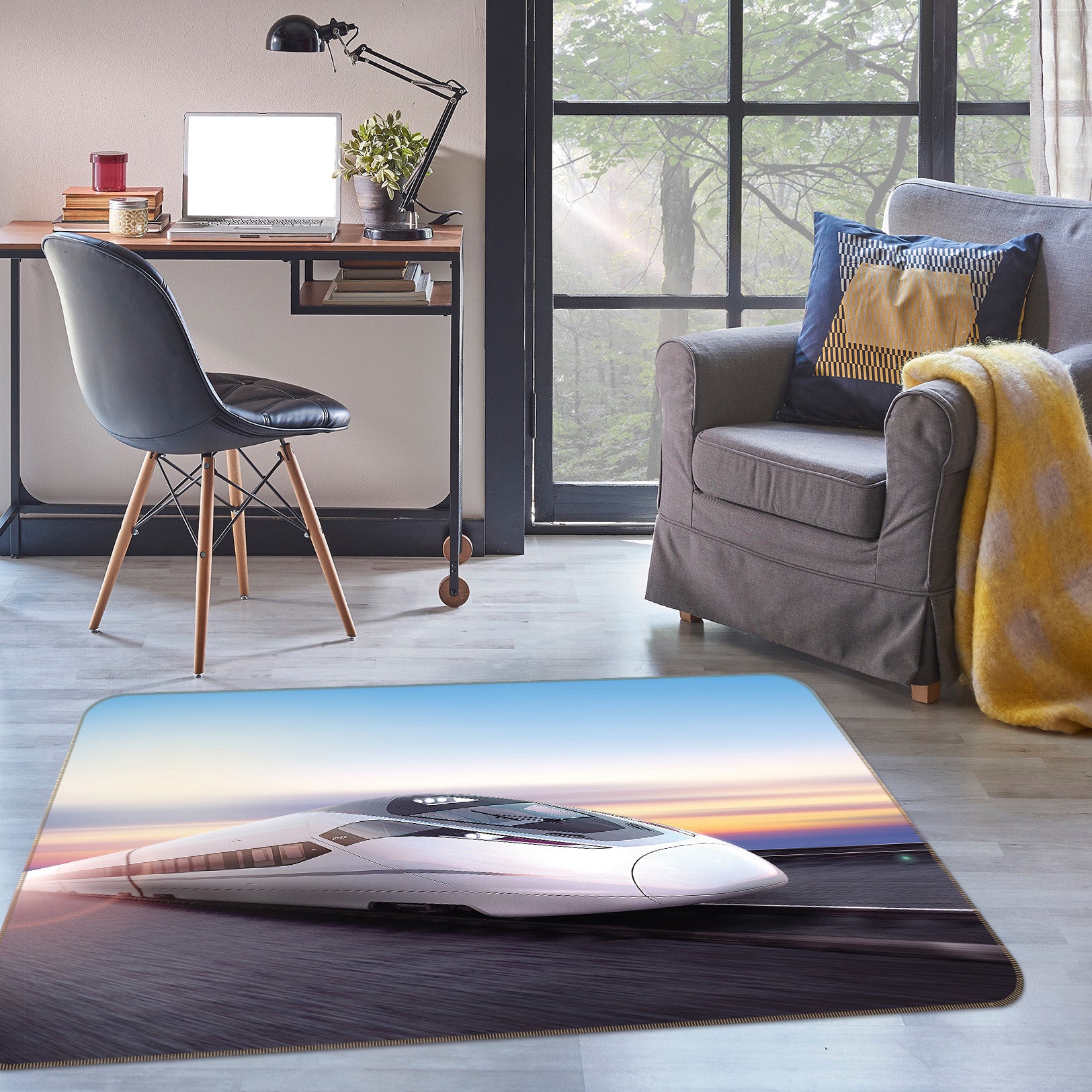 3D High-Speed Rail 68128 Vehicle Non Slip Rug Mat