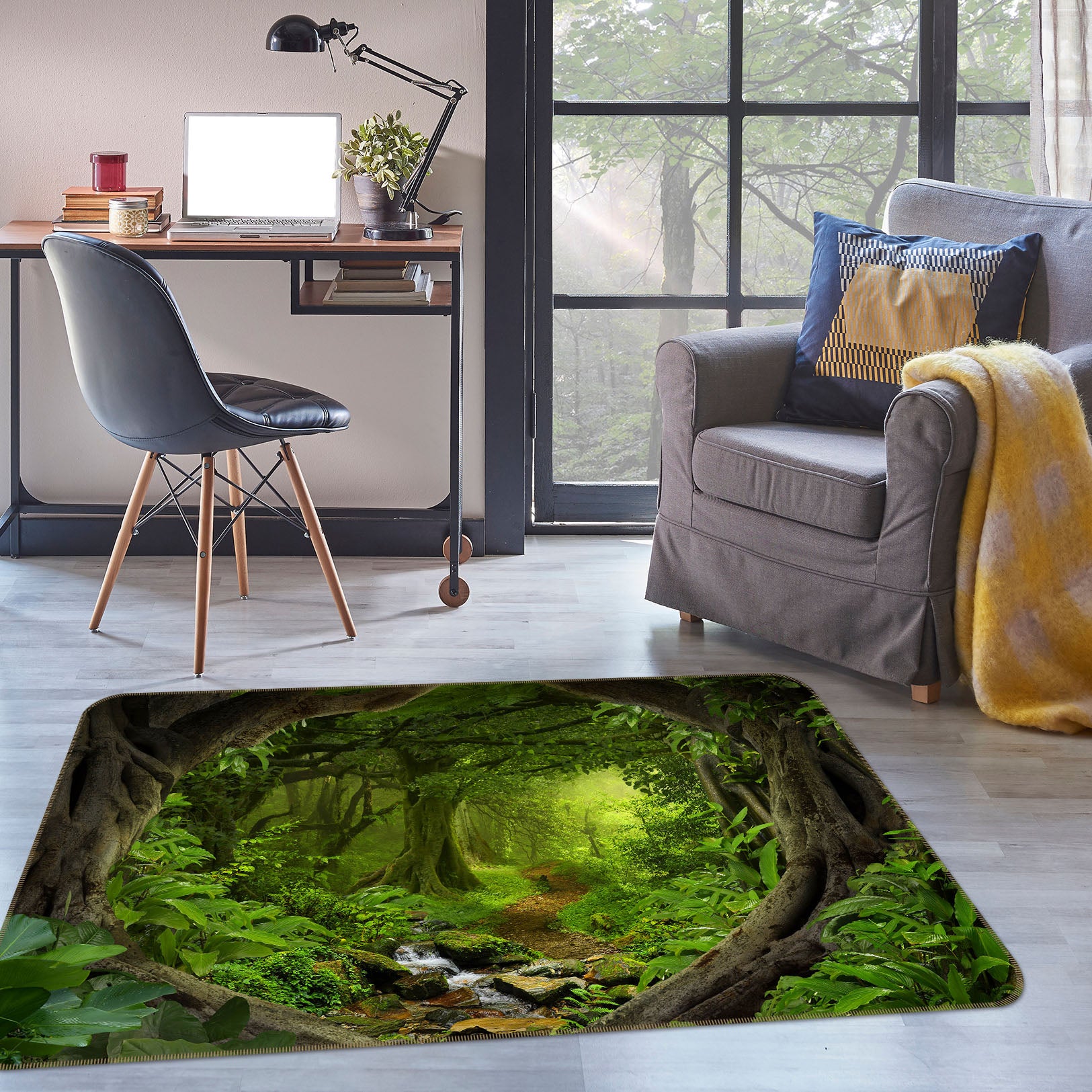 3D Forest 34147 Non Slip Rug Mat