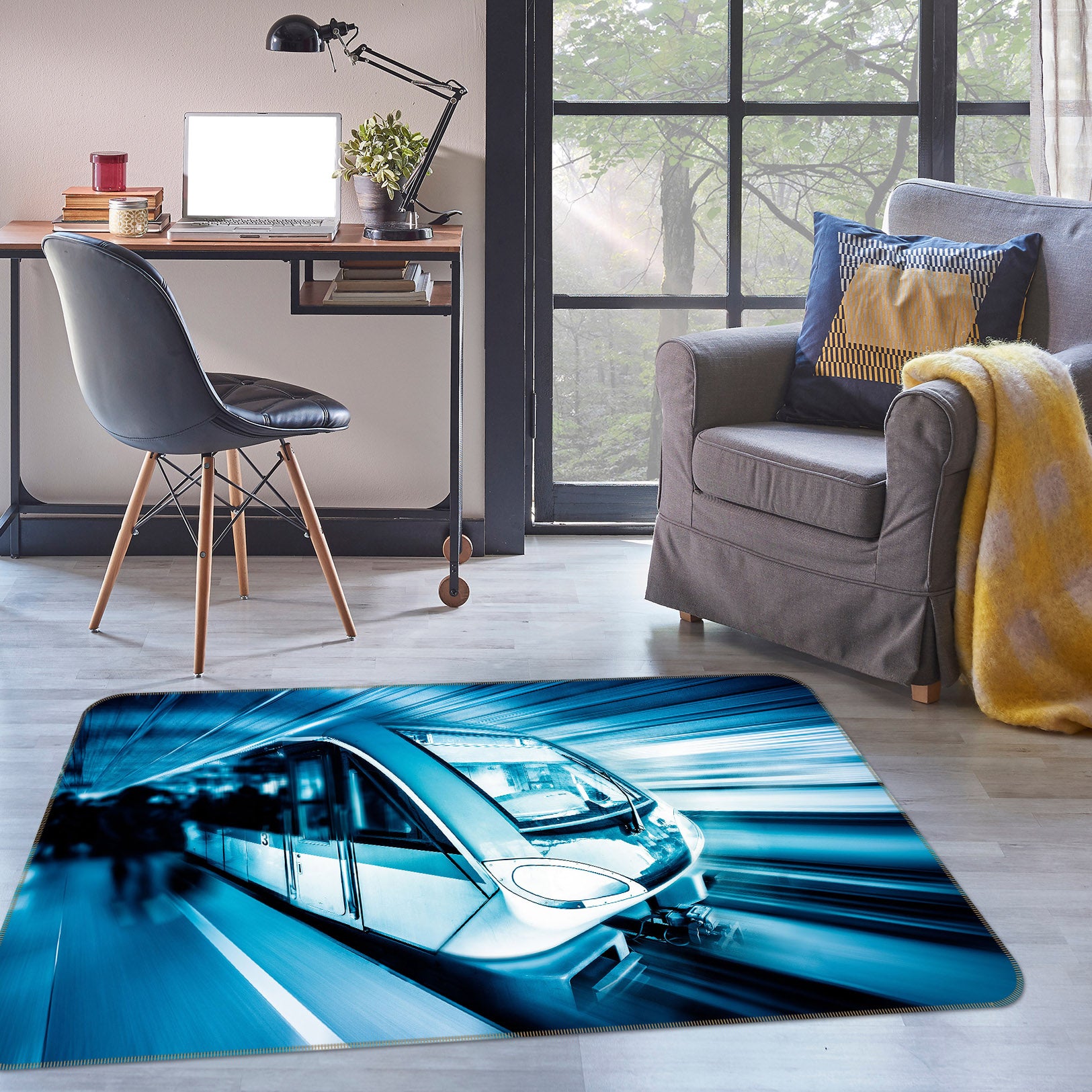 3D Train 68086 Vehicle Non Slip Rug Mat