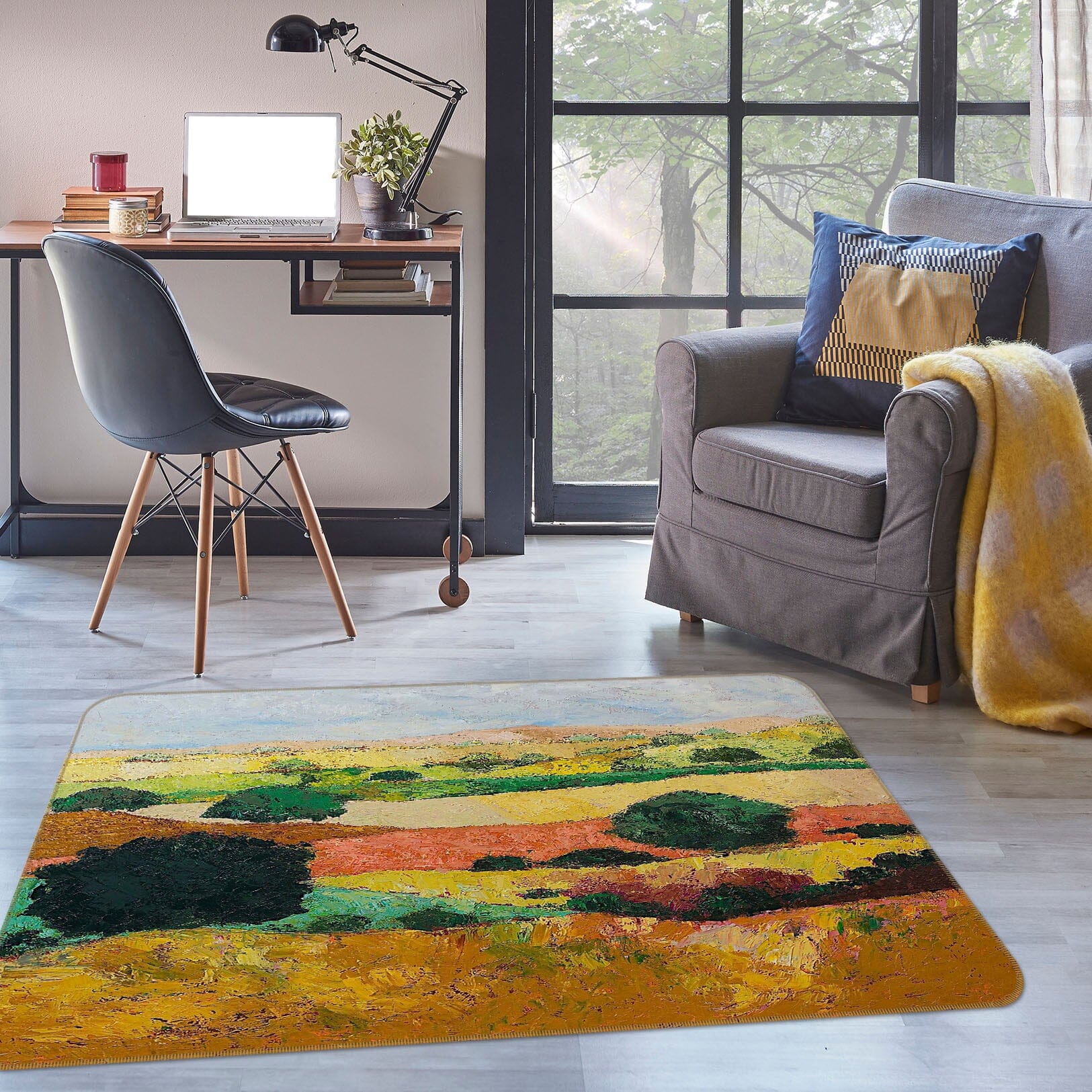 3D Colored Valley 1021 Allan P. Friedlander Rug Non Slip Rug Mat Mat AJ Creativity Home
