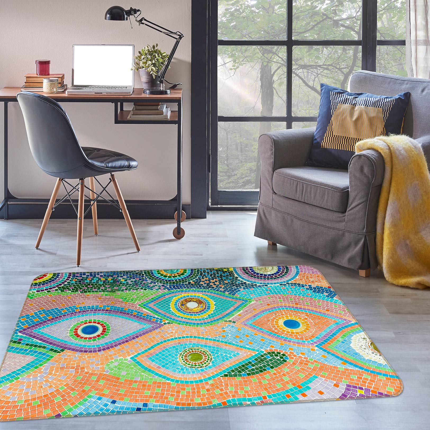 3D Eye Pattern 33017 Non Slip Rug Mat