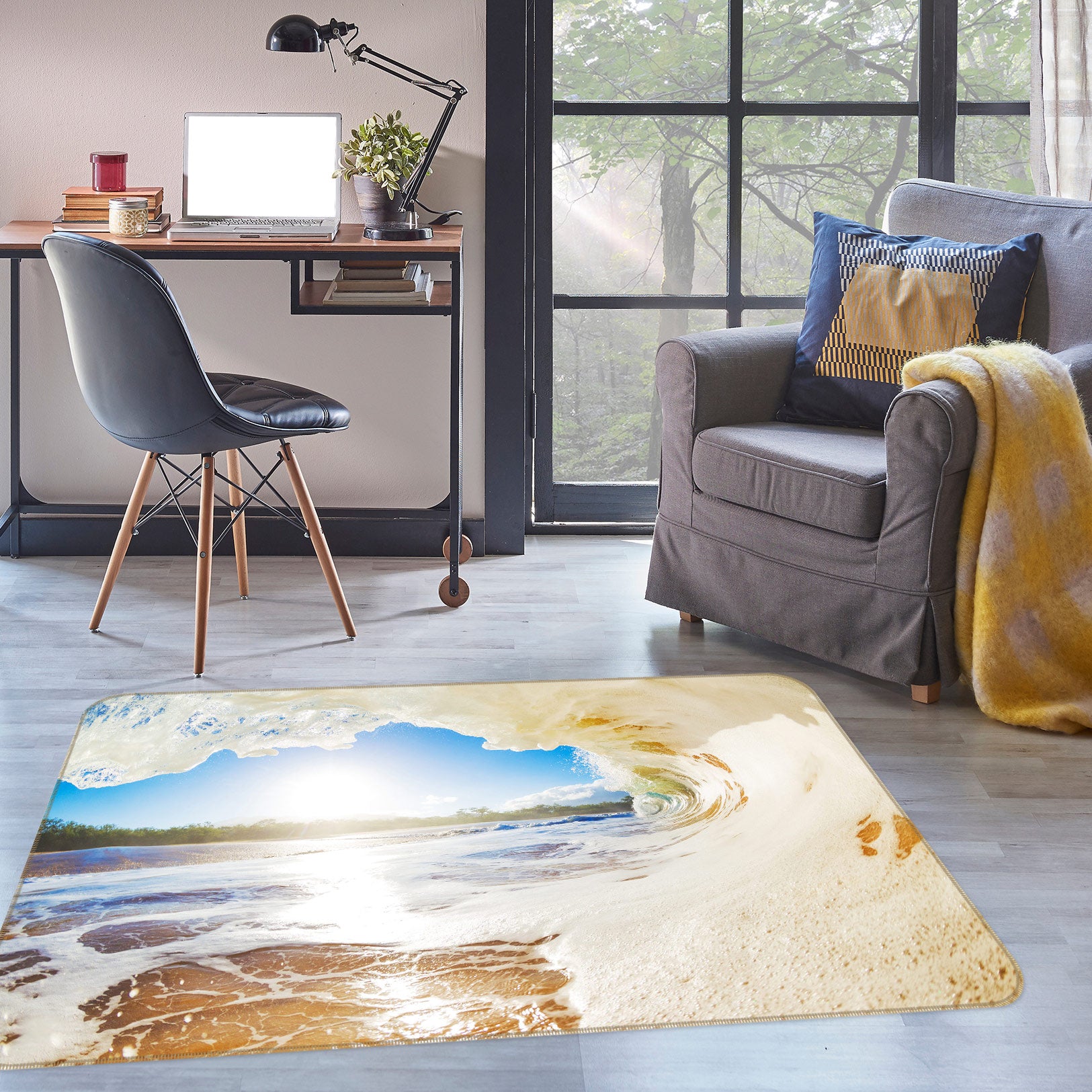 3D Waves 77075 Non Slip Rug Mat