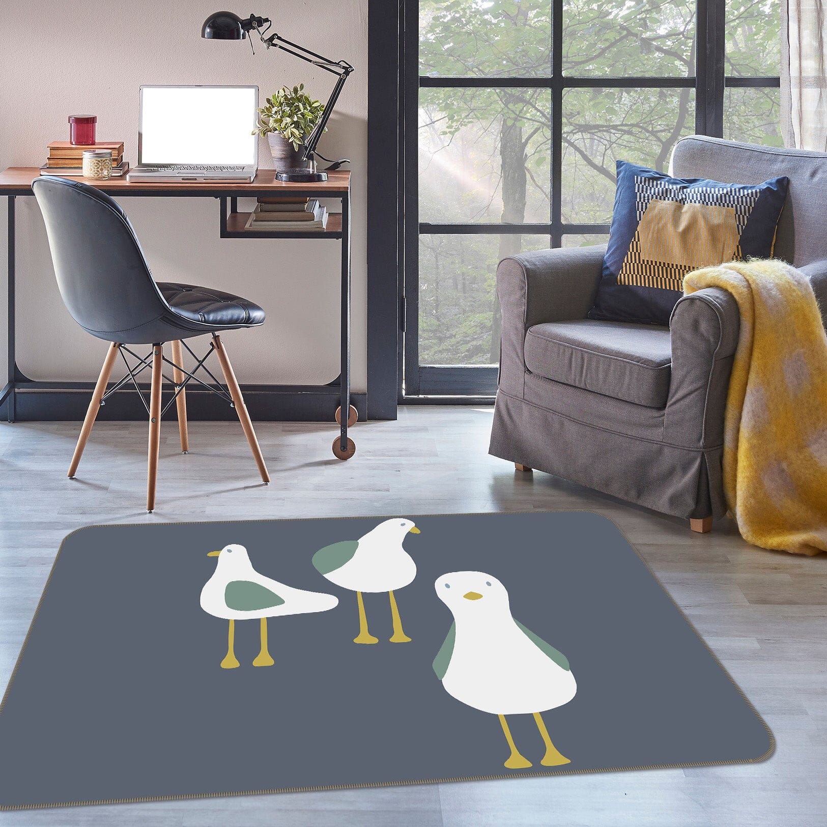 3D Cute Chick 1104 Jillian Helvey Rug Non Slip Rug Mat Mat AJ Creativity Home