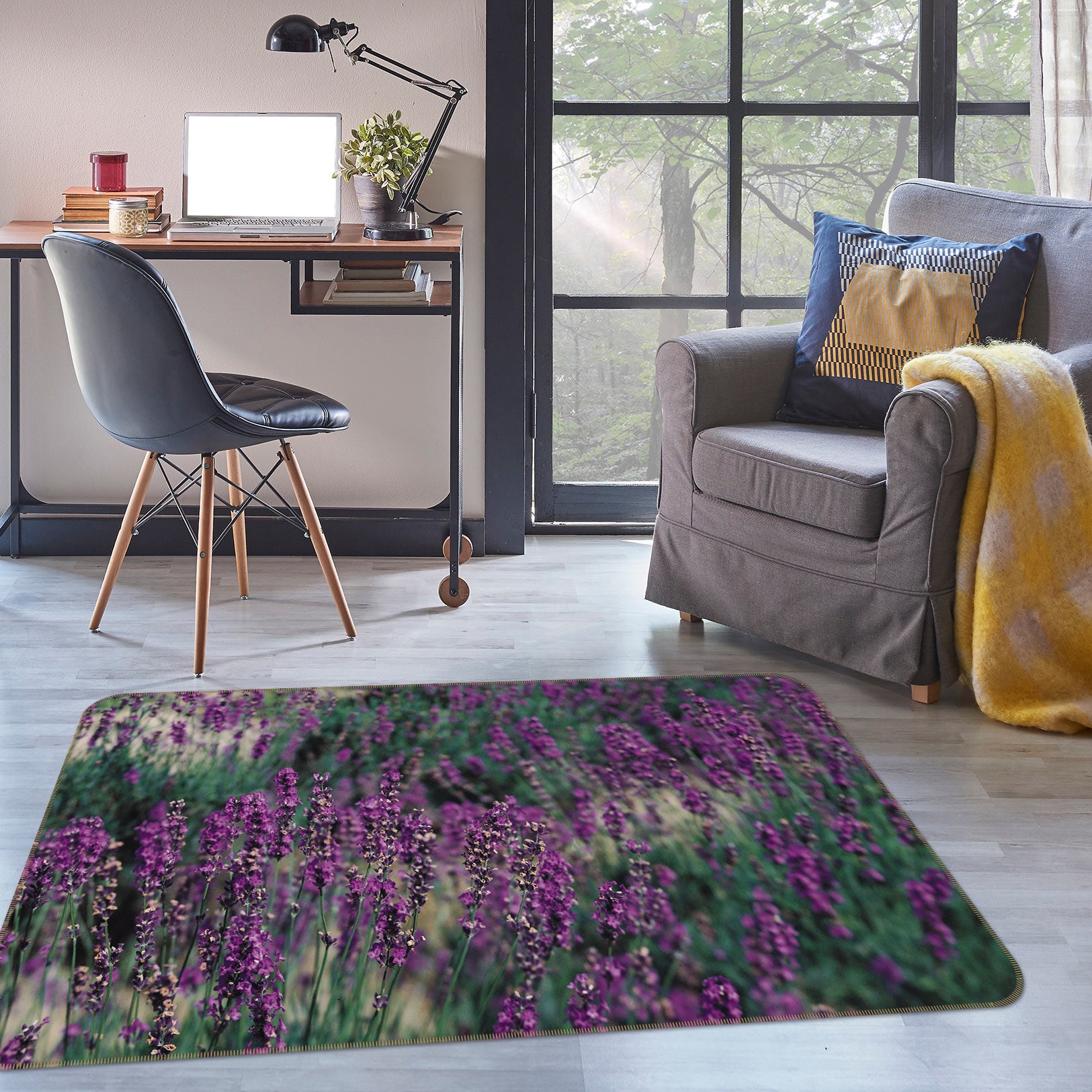 3D Flower Bush 75255 Non Slip Rug Mat